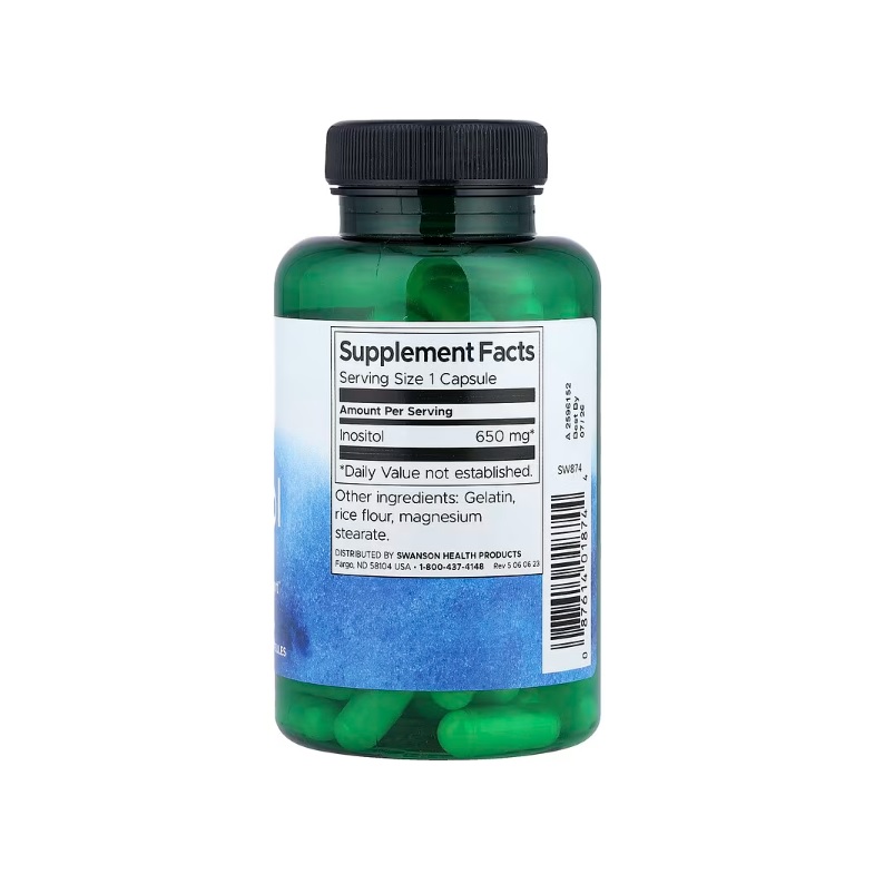 Suplemento Inositol 650mg 100 Tabletas Apoyo Bienestar Mental Sin Sabor