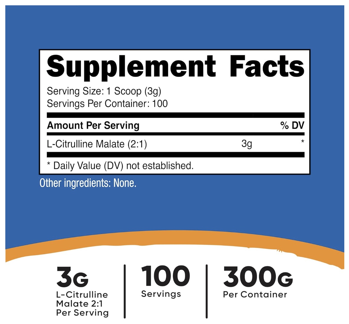 Suplemento Nutricost L-citrulina En Polvo 3 Gramos Por Servicio Sin Sabor