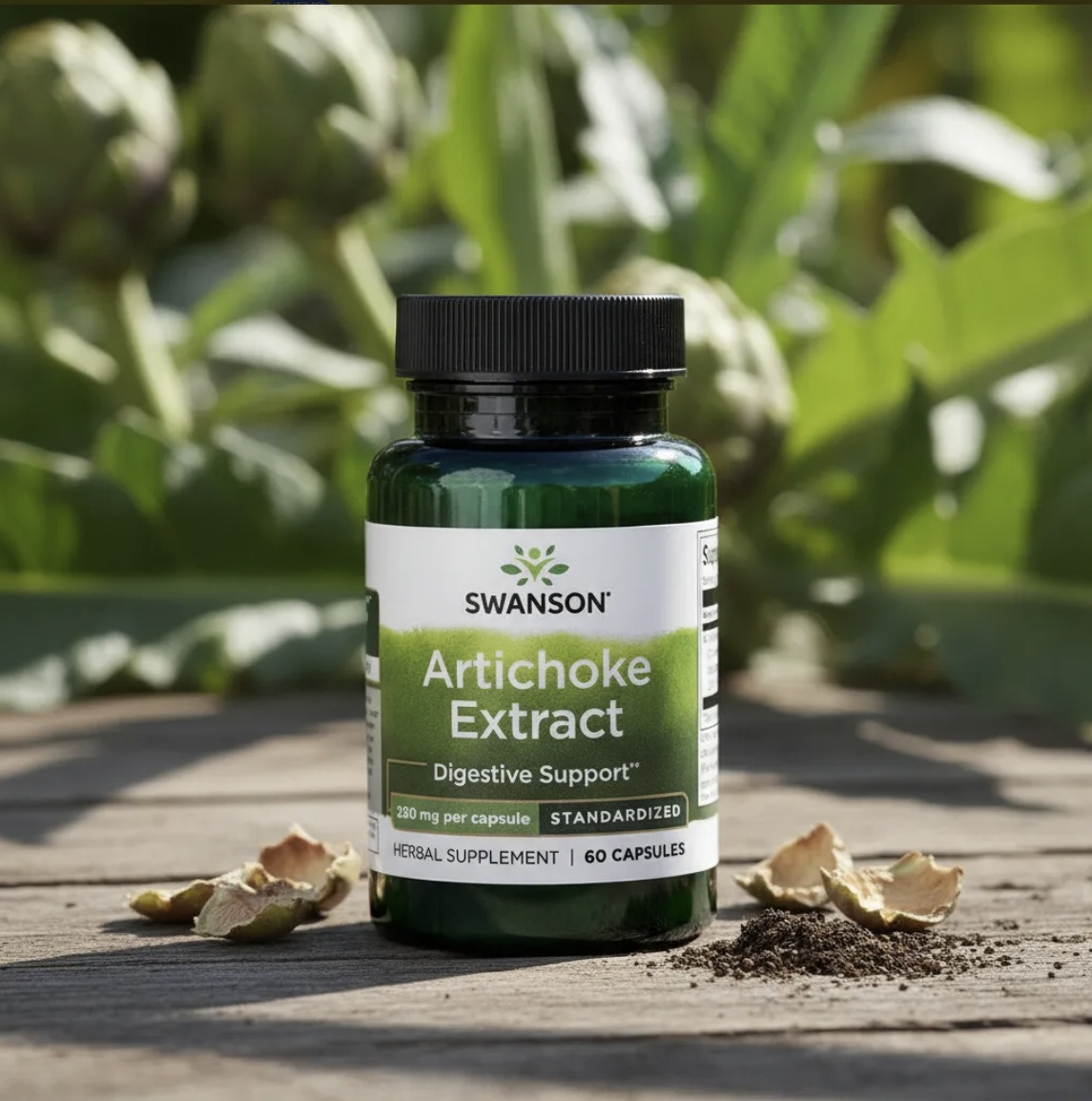 Suplemento Swanson Extracto De Alcachofa X 60 Capsulas 250mg Sin Sabor