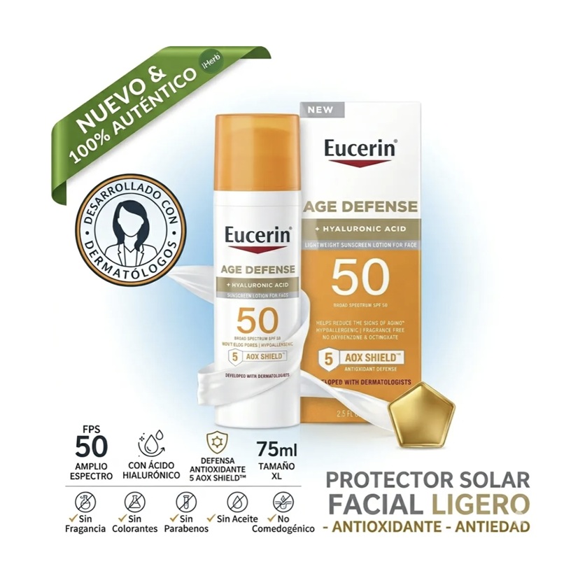 Eucerin Age Defense Bloqueador Solar Para El Rostro Spf50