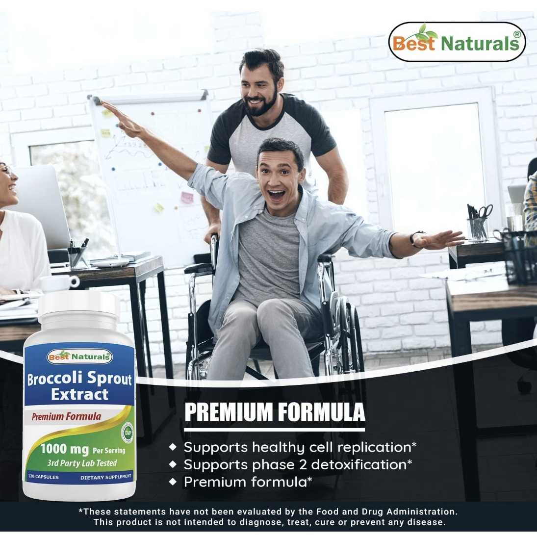 Extracto De Brotes De Brócoli 1000mg X Servicio 120 Cápsulas