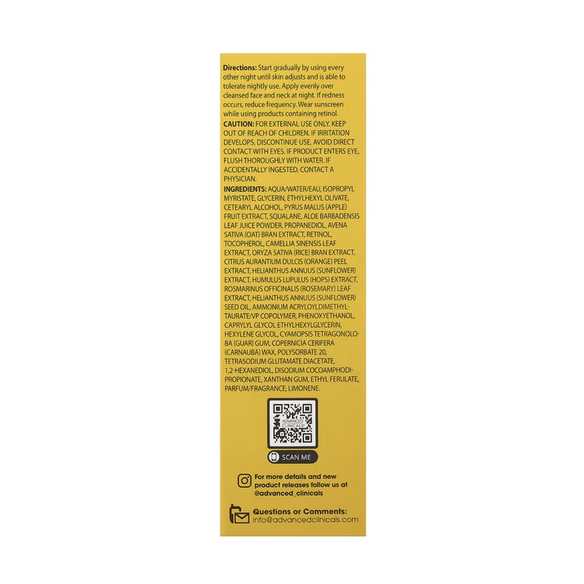 Advanced Clinicals Sérum Antiarrugas Con Retinol 52 Ml