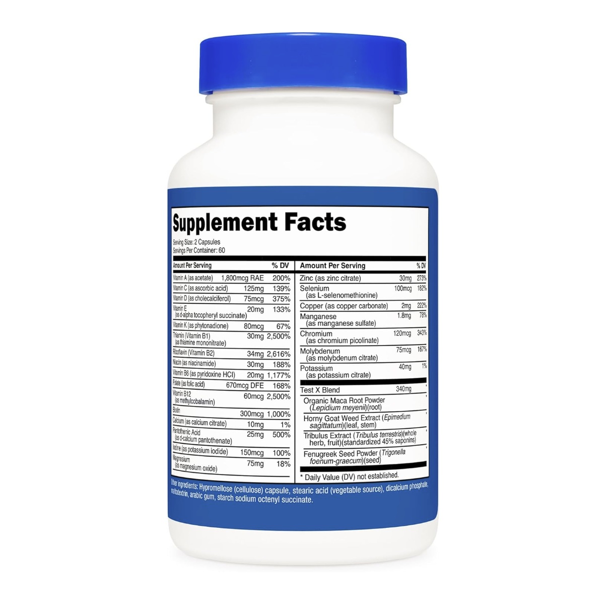 Multivitamínico Nutricost Para Hombres 120 Cápsulas