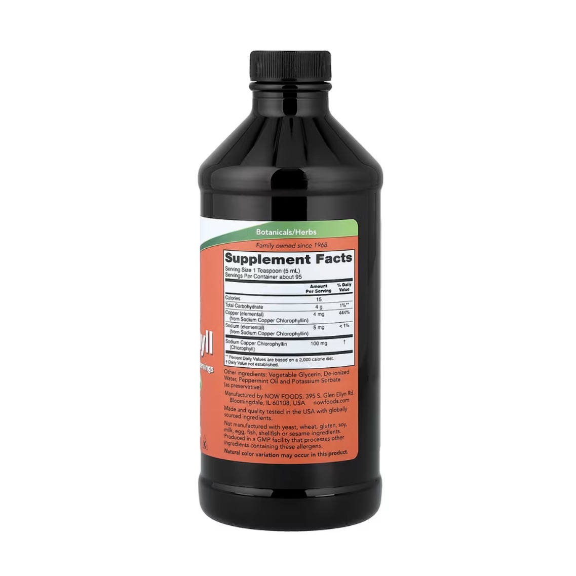 Clorofila Líquida Sabor Natural A Menta 473 Ml 95 Servicios
