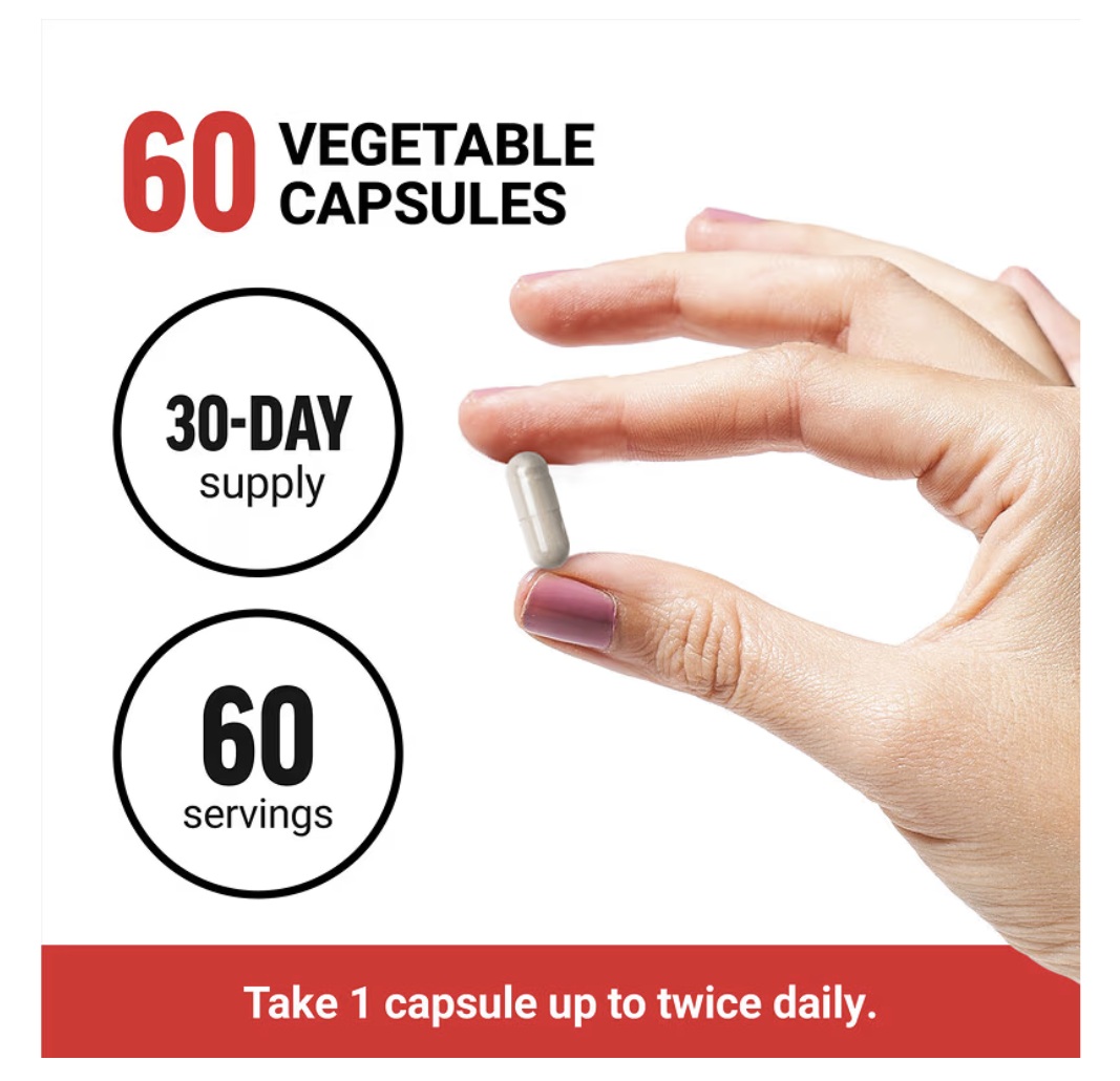 Suplemento Berberina 500mg Por Servicio 60 Cápsulas Sin Sabor