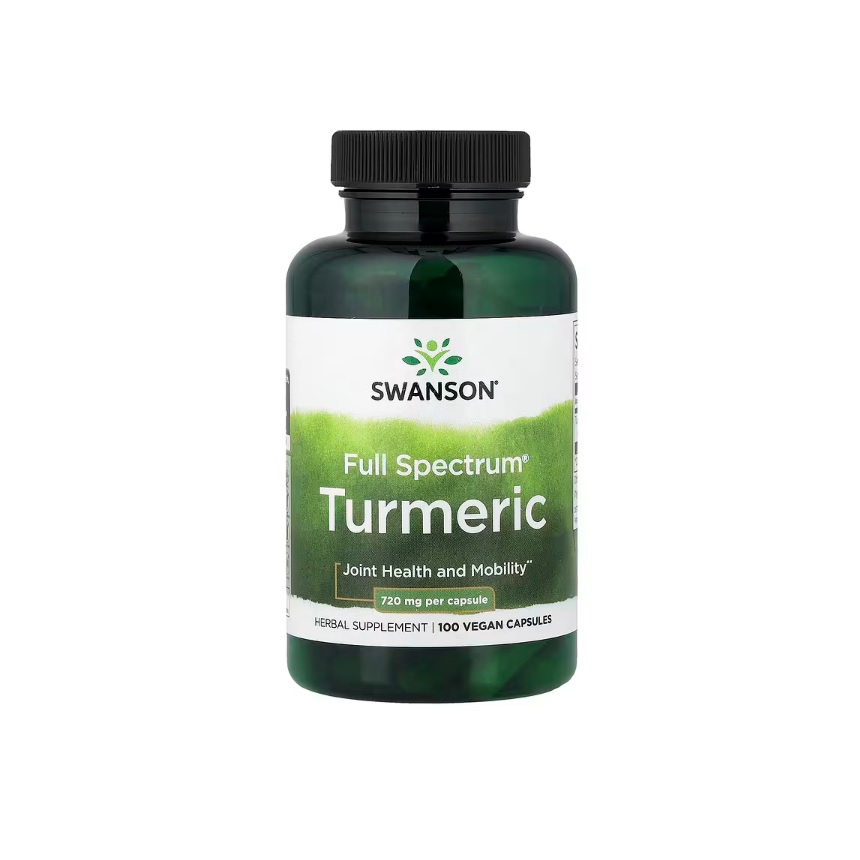 Suplemento Cúrcuma Turmeric Full Spectrum 1440mg Por Servicio 100 Cápsulas Sin Sabor