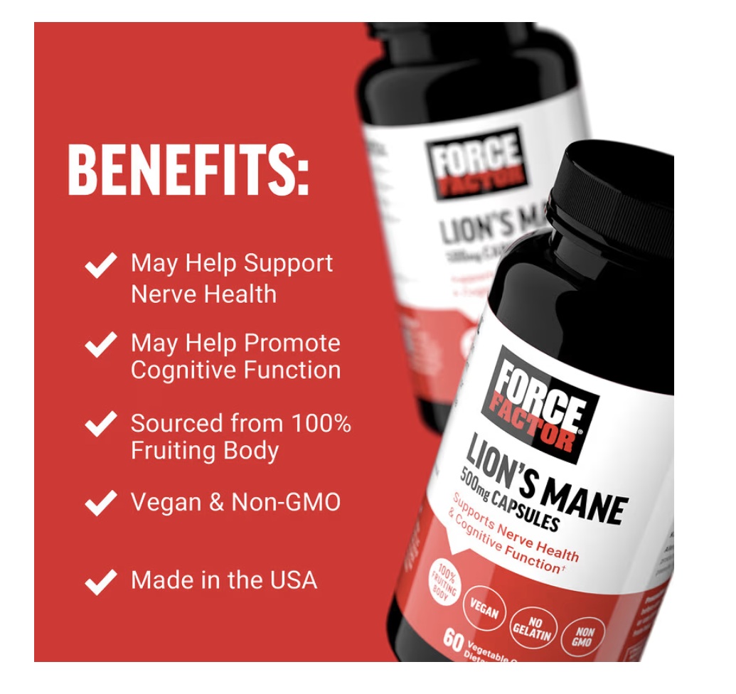 Suplemento Hongo Melena De León 500mg 60 Cápsulas