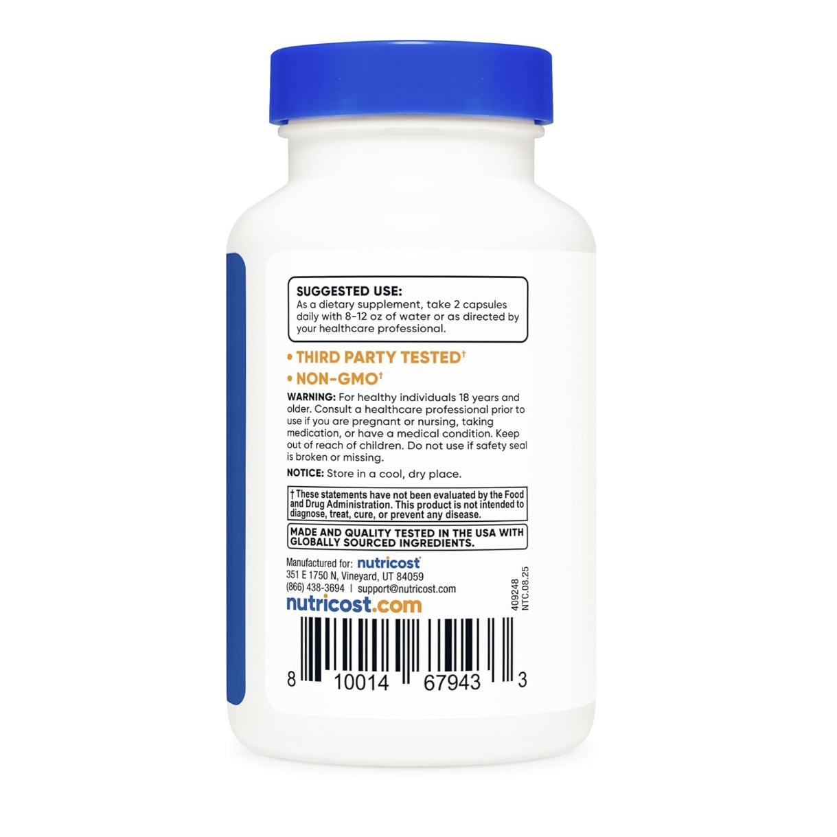 Multivitamínico Nutricost Para Hombres 120 Cápsulas