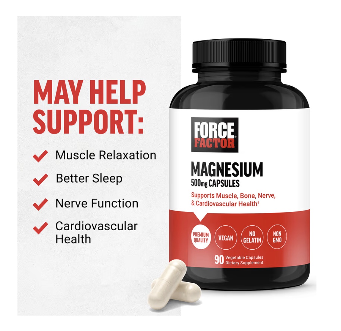 Triple Magnesio 500mg 90 Cápsulas Glicinato Óxido Citrato