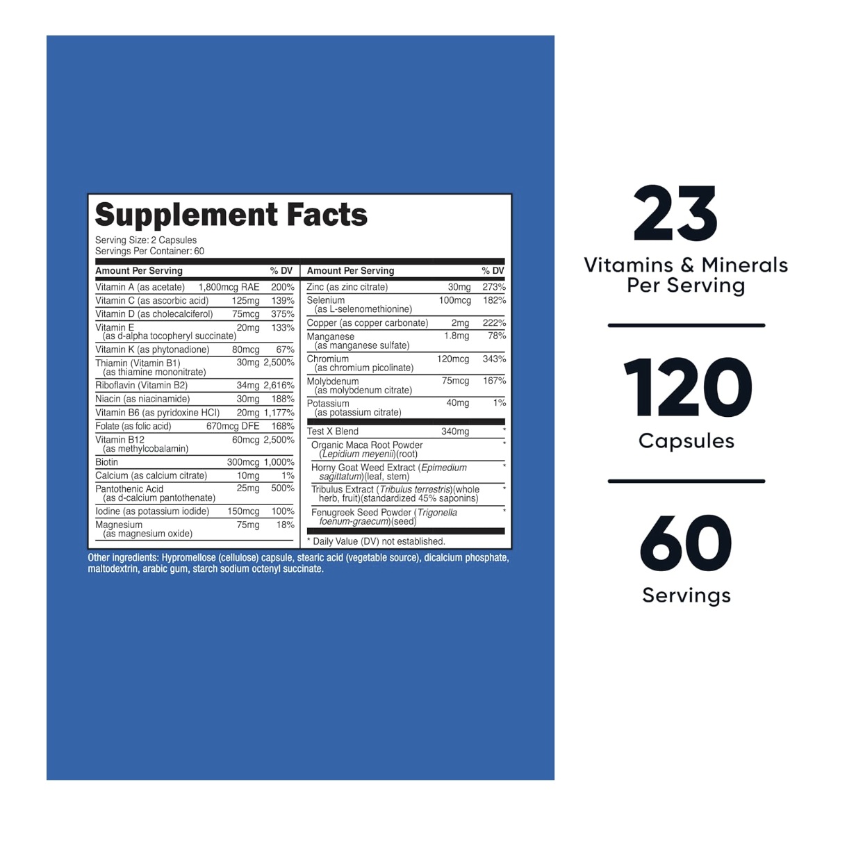Multivitamínico Nutricost Para Hombres 120 Cápsulas