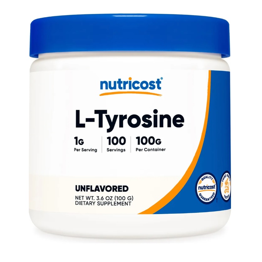Suplemento Nutricost L-tirosina En Polvo 100g 100 Servicios
