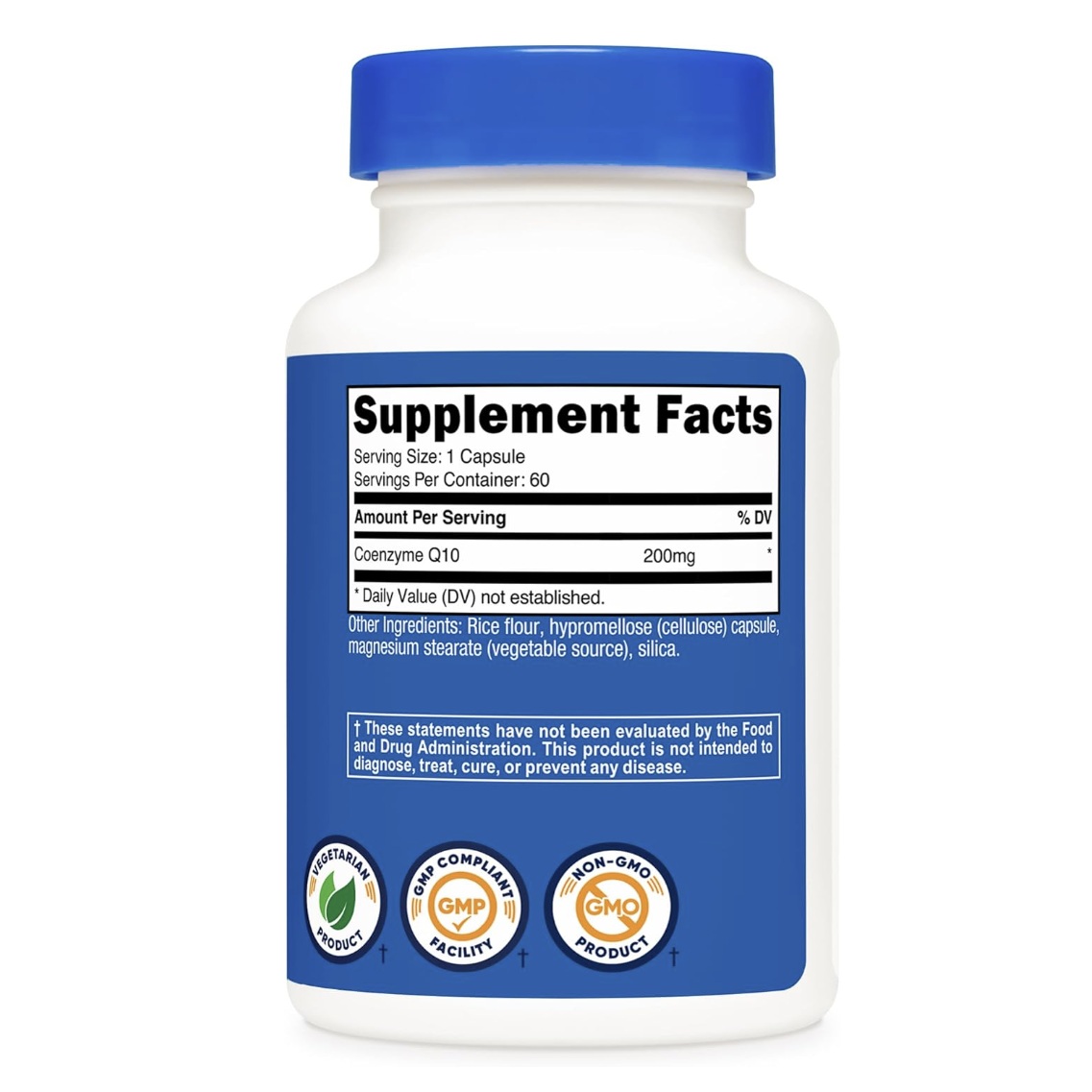 Nutricost Coenzima Q10 60 Cápsulas 200 Mg Por Servicio