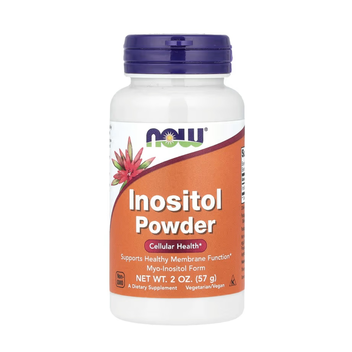Suplemento Now Inositol Vegano Polvo 730 Mg 78 Servicios