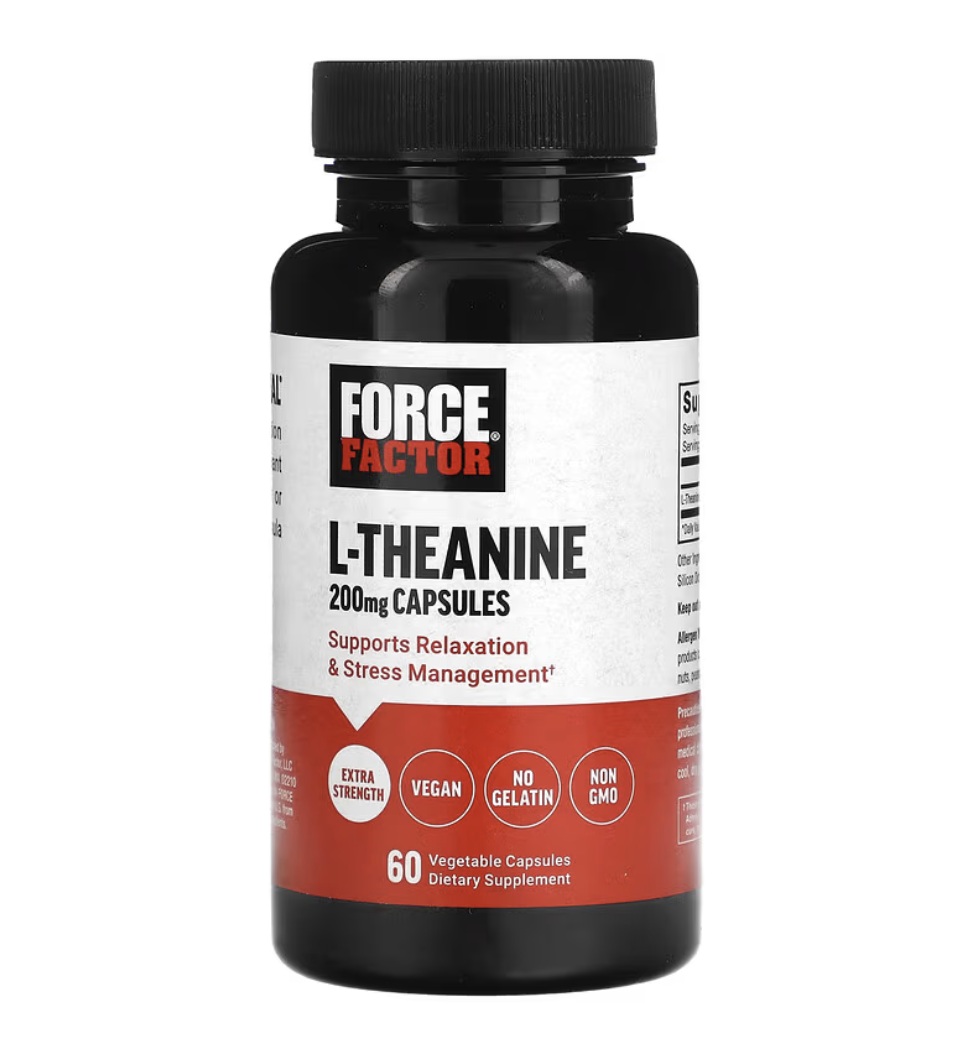 Suplemento Force Factor De L-teanina 200mg 60 Servicios
