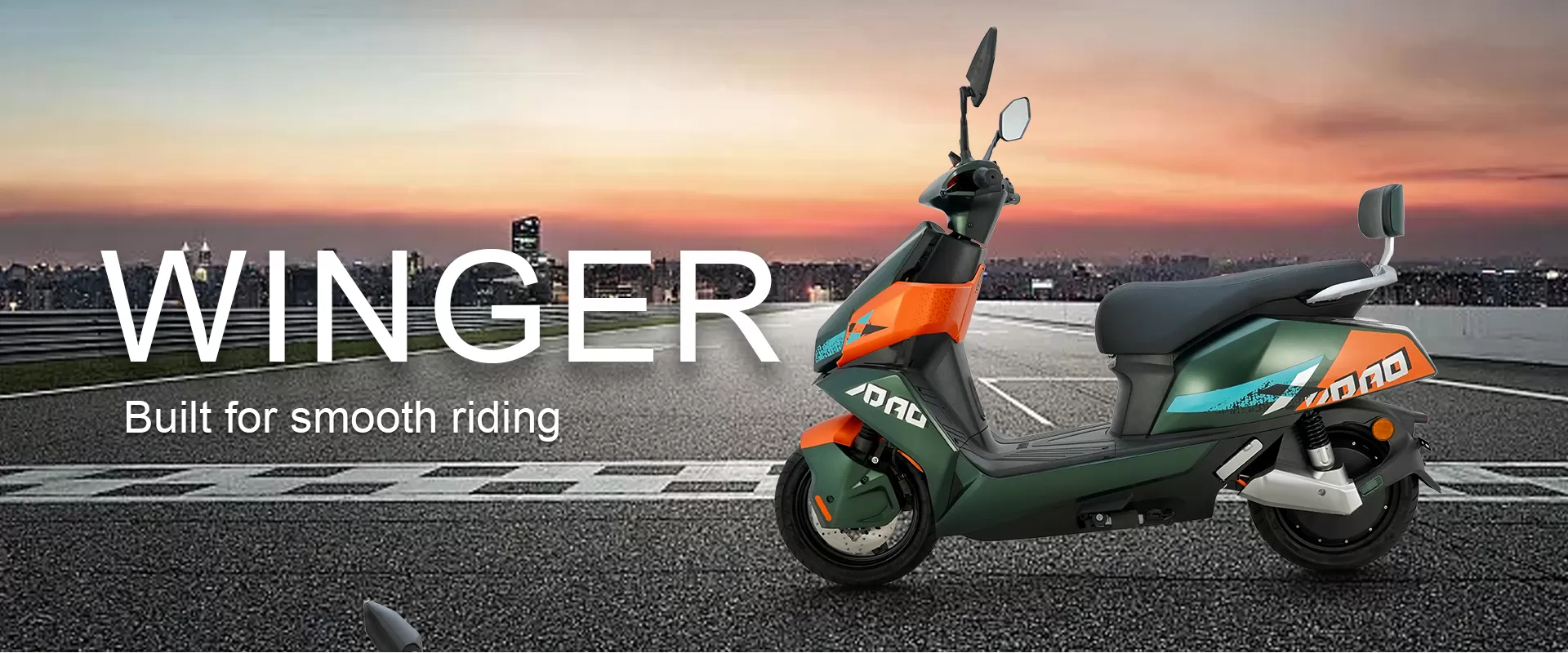 WINGER 72V30Ah(x2) 2000W 45km/h 150km