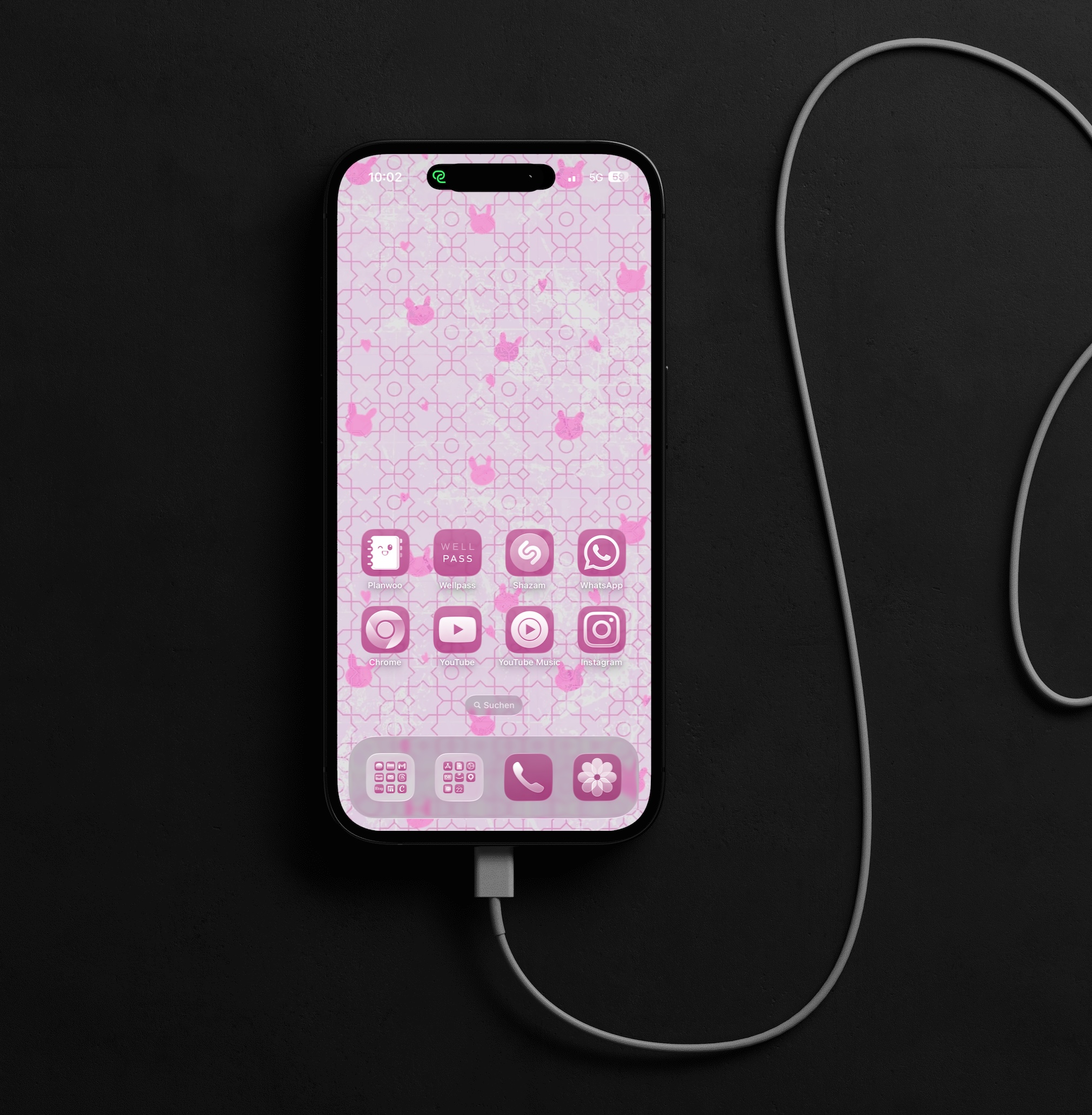 Bunny Hearts Bundle Digital Phone Lockscreen Wallpapers