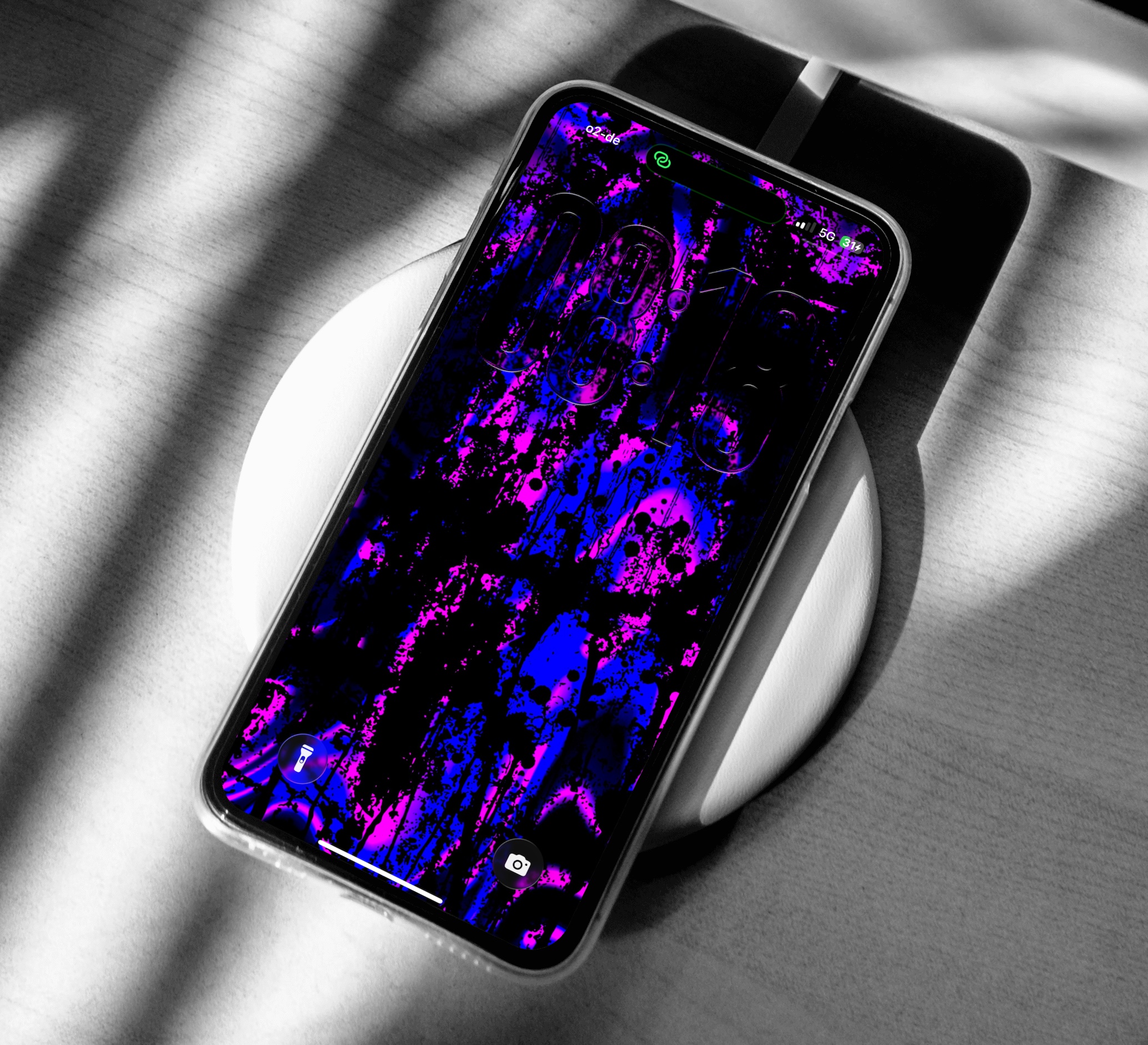 DarkBluePink Abstract Digital Phone Lockscreen Wallpaper 