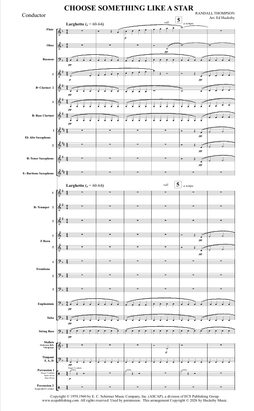 Choose Something Like a Star (PDF Full Score with parts and .mp3 recording)