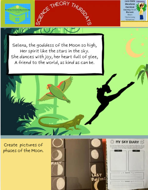 Phases of the Moon in Brazil Workbook and Activities Week 1 Grades 3-6