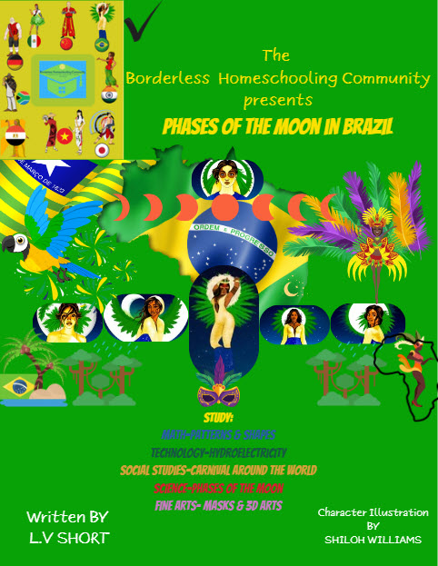 Phases of the Moon in Brazil Workbook and Activities Week 1 Grades 3-6