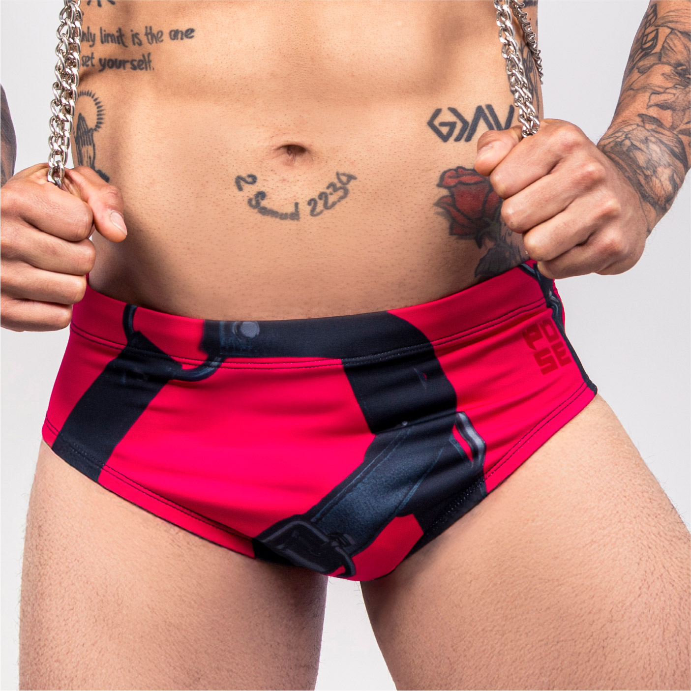 Men’s "RED" Graphic Swim Briefs – HARNEZ Edition
