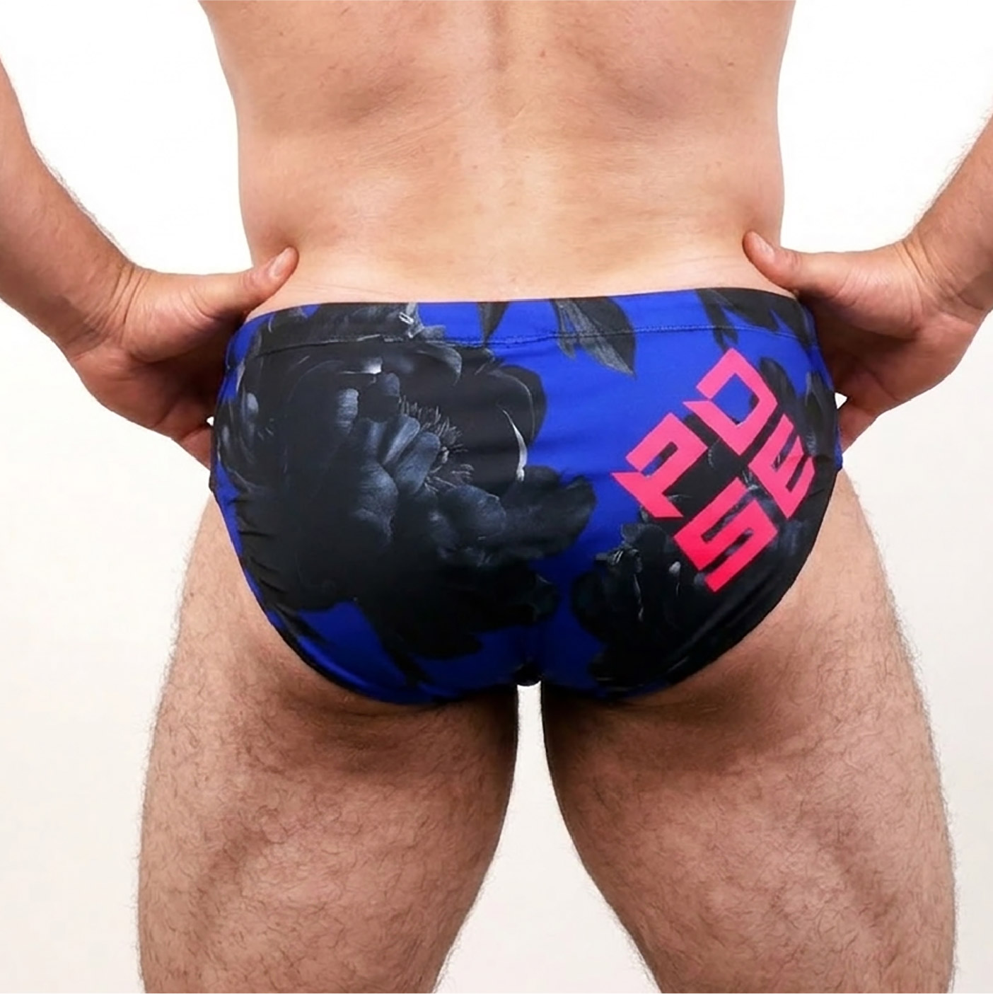 Men’s "BLUR" Graphic Swim Briefs – BLACK ROSES Edition