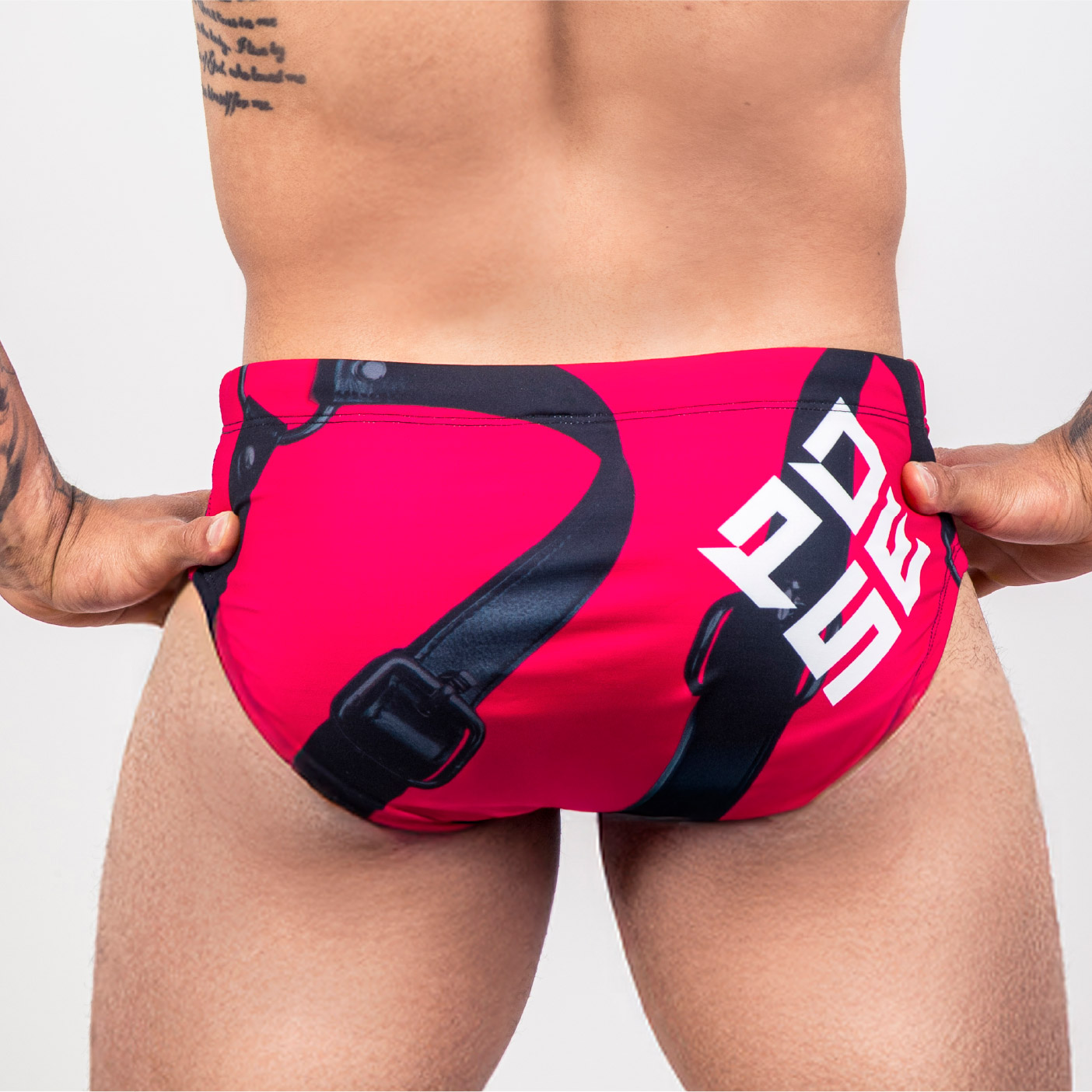 Men’s "RED" Graphic Swim Briefs – HARNEZ Edition