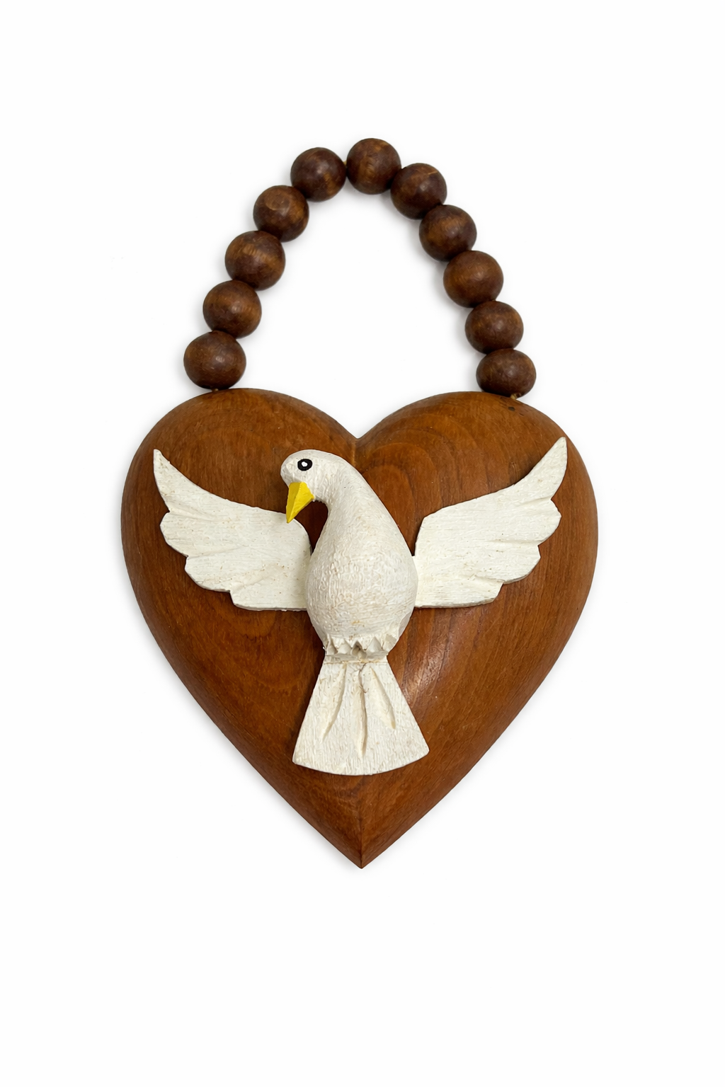 Enfeite Coração com Pomba do Divino