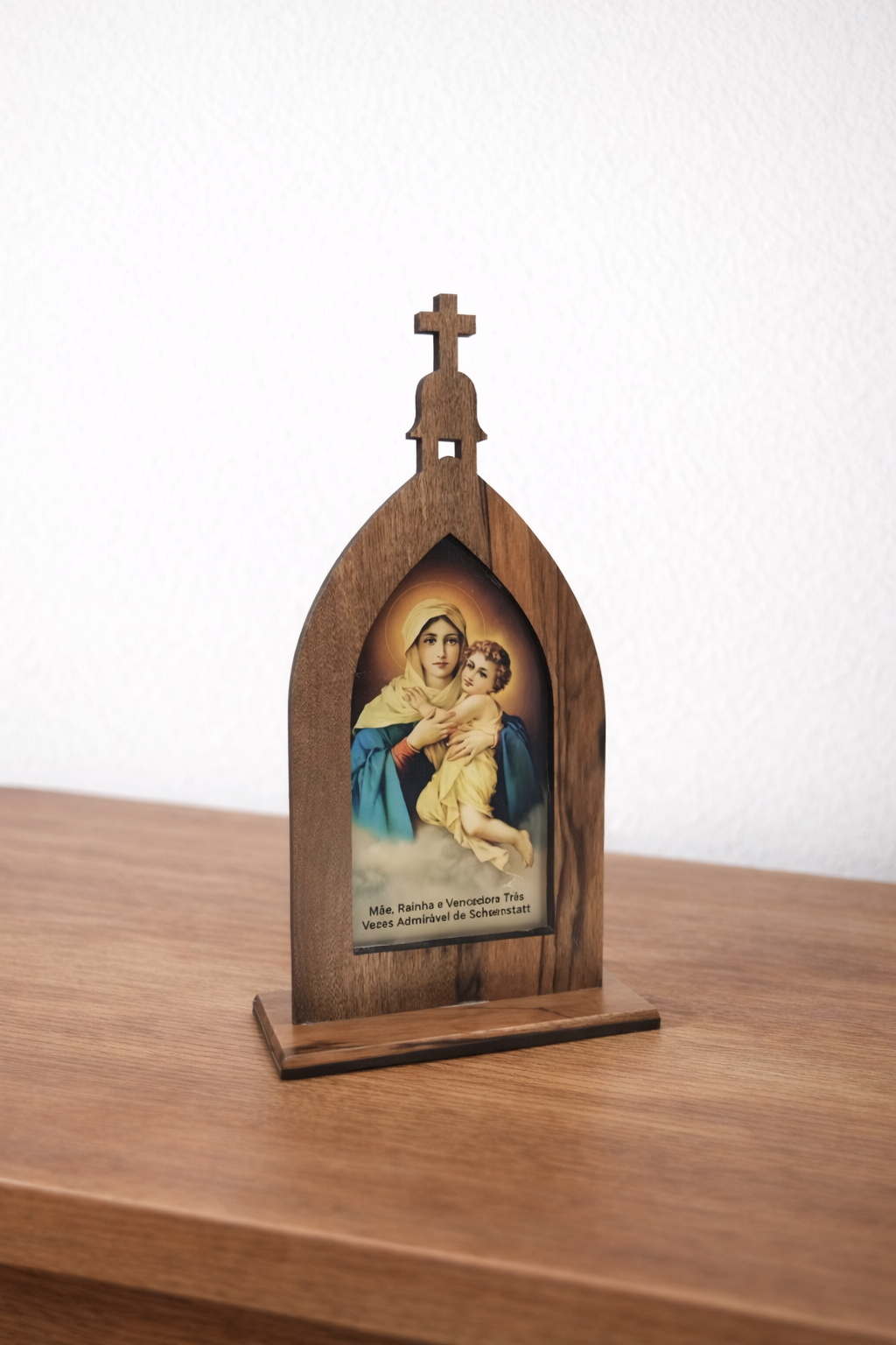 Oratório de Madeira mãe rainha