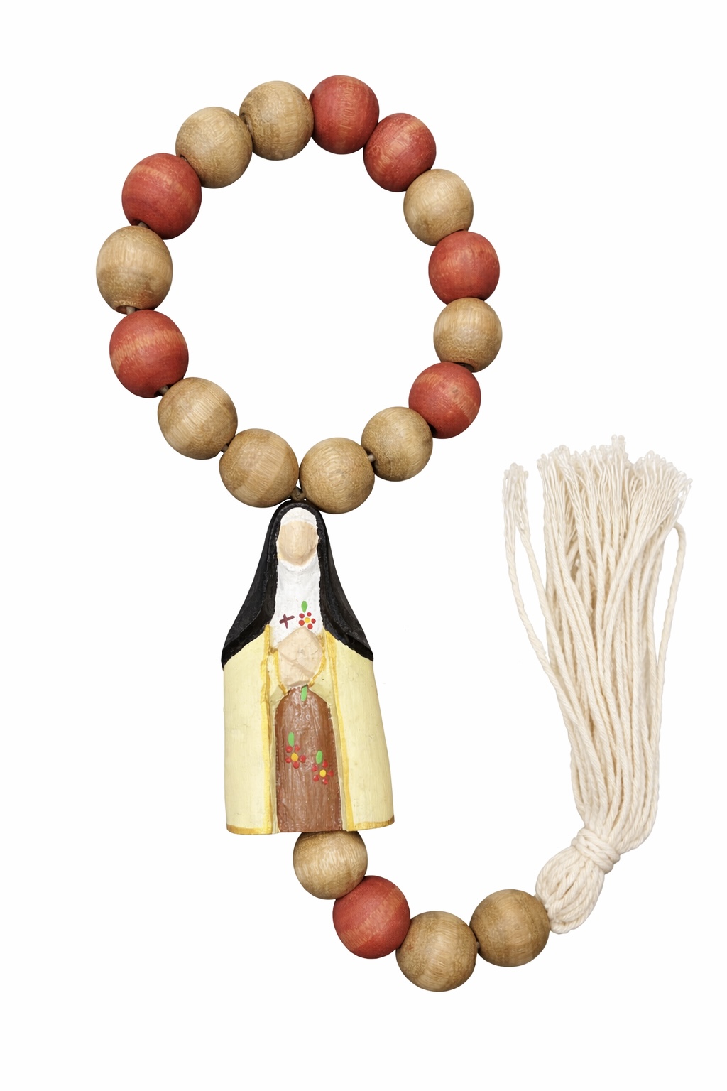 Terço de Madeira com Santa terezinha