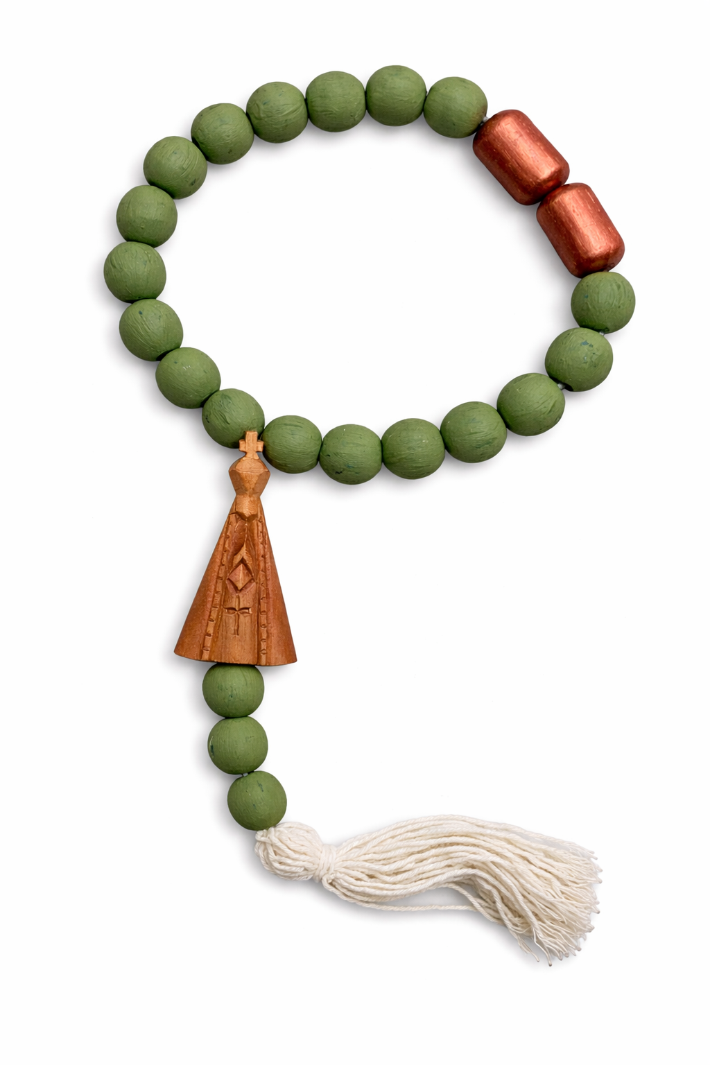 Terço de Madeira Verde