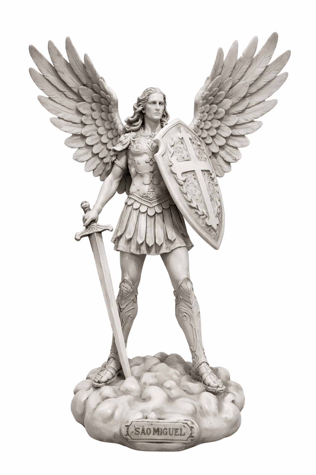 Estátua São Miguel Arcanjo marmore