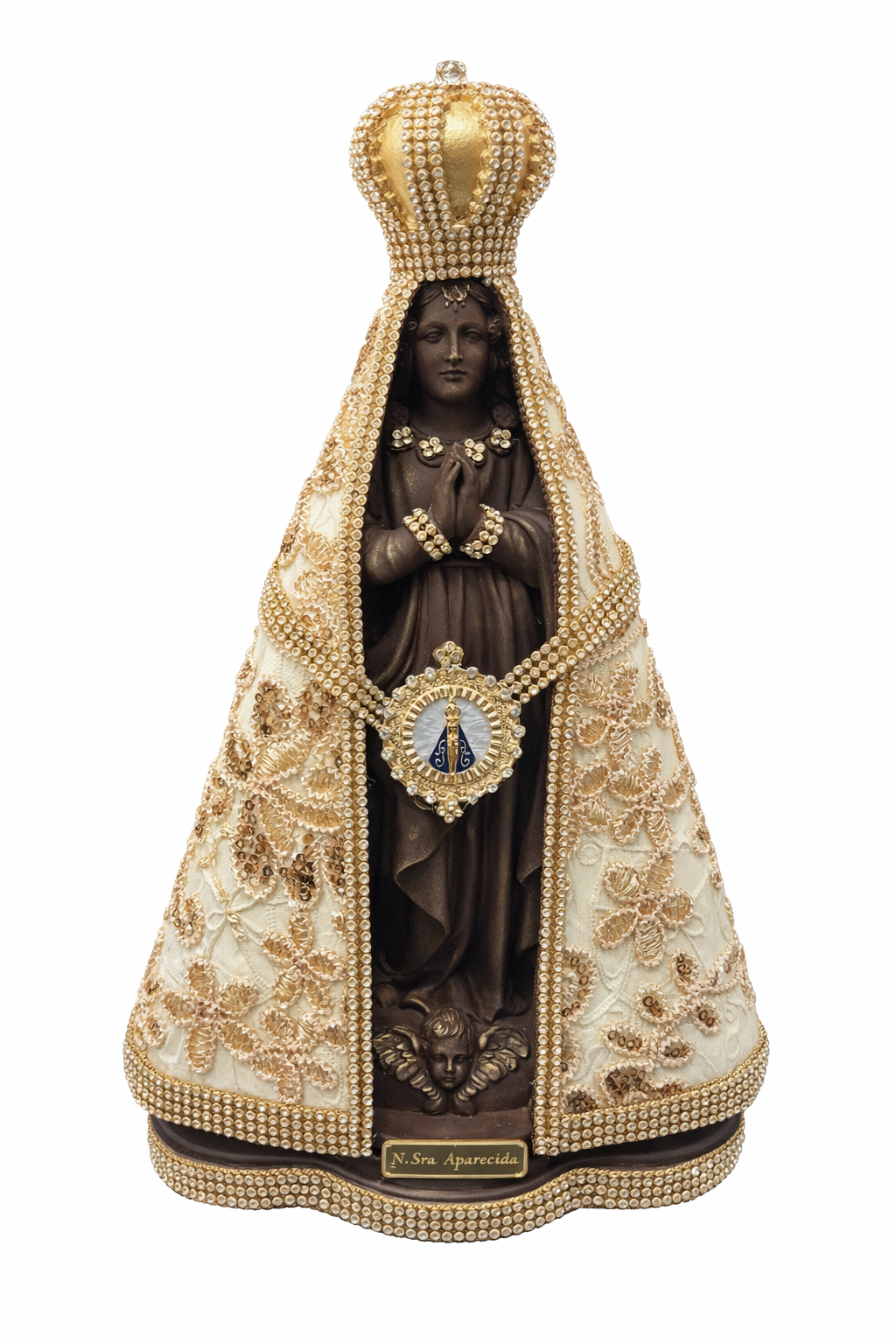 Imagem de Nossa Senhora Aparecida Decorada 30 CM