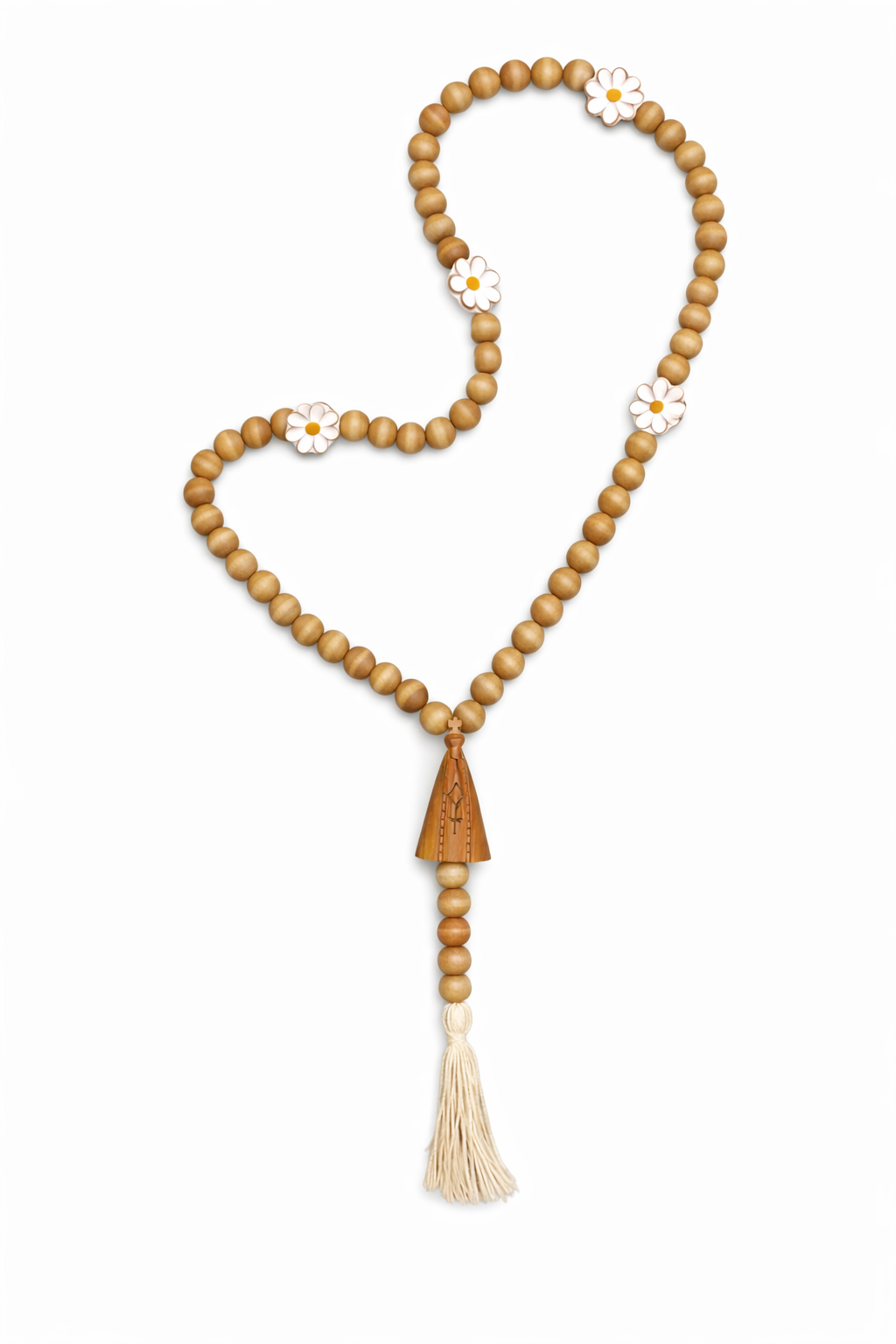 terço Aparecida de Madeira e Flores