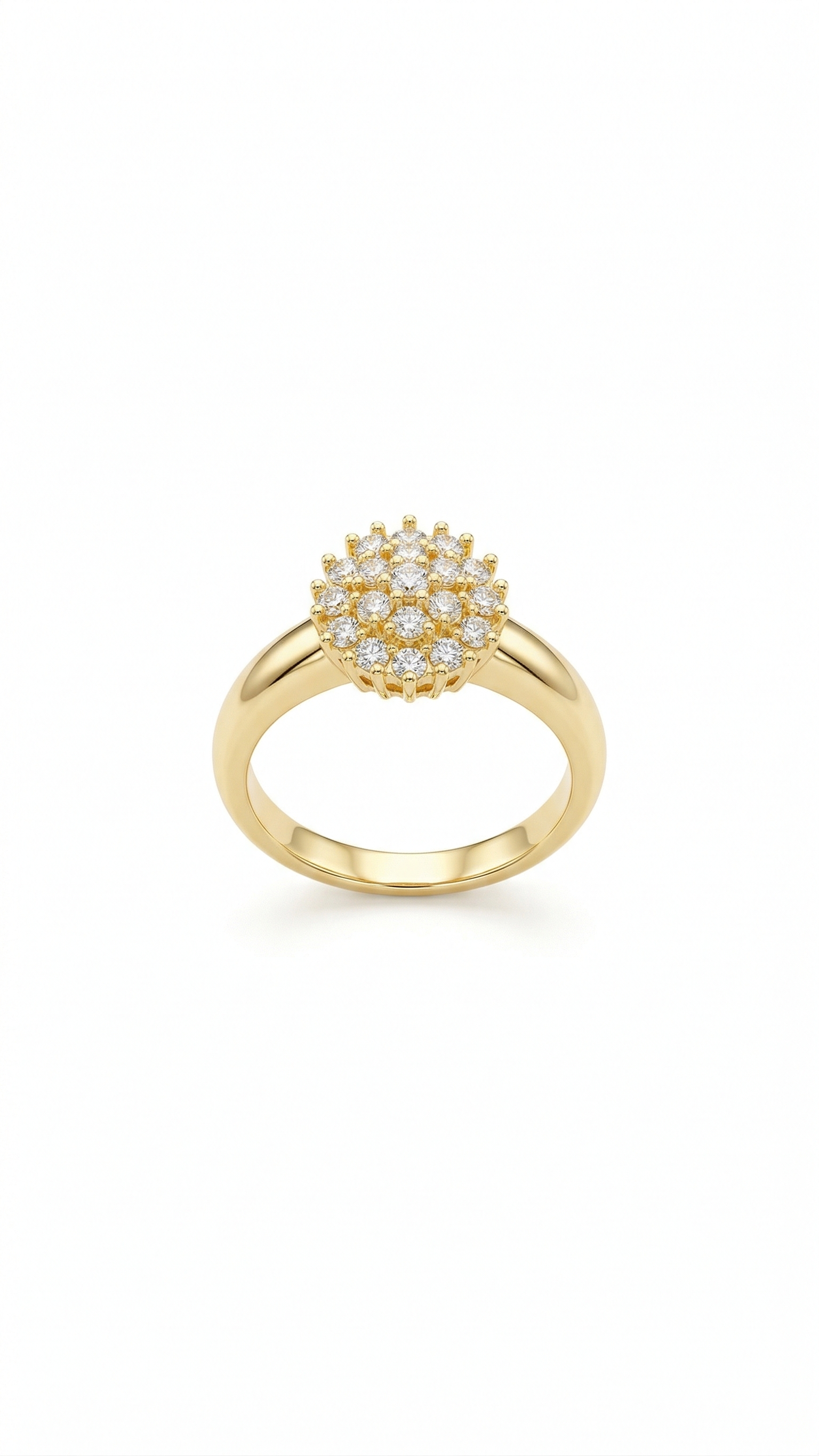 Anel solitario  Cravejado em Zirconia  Banhado em 18k