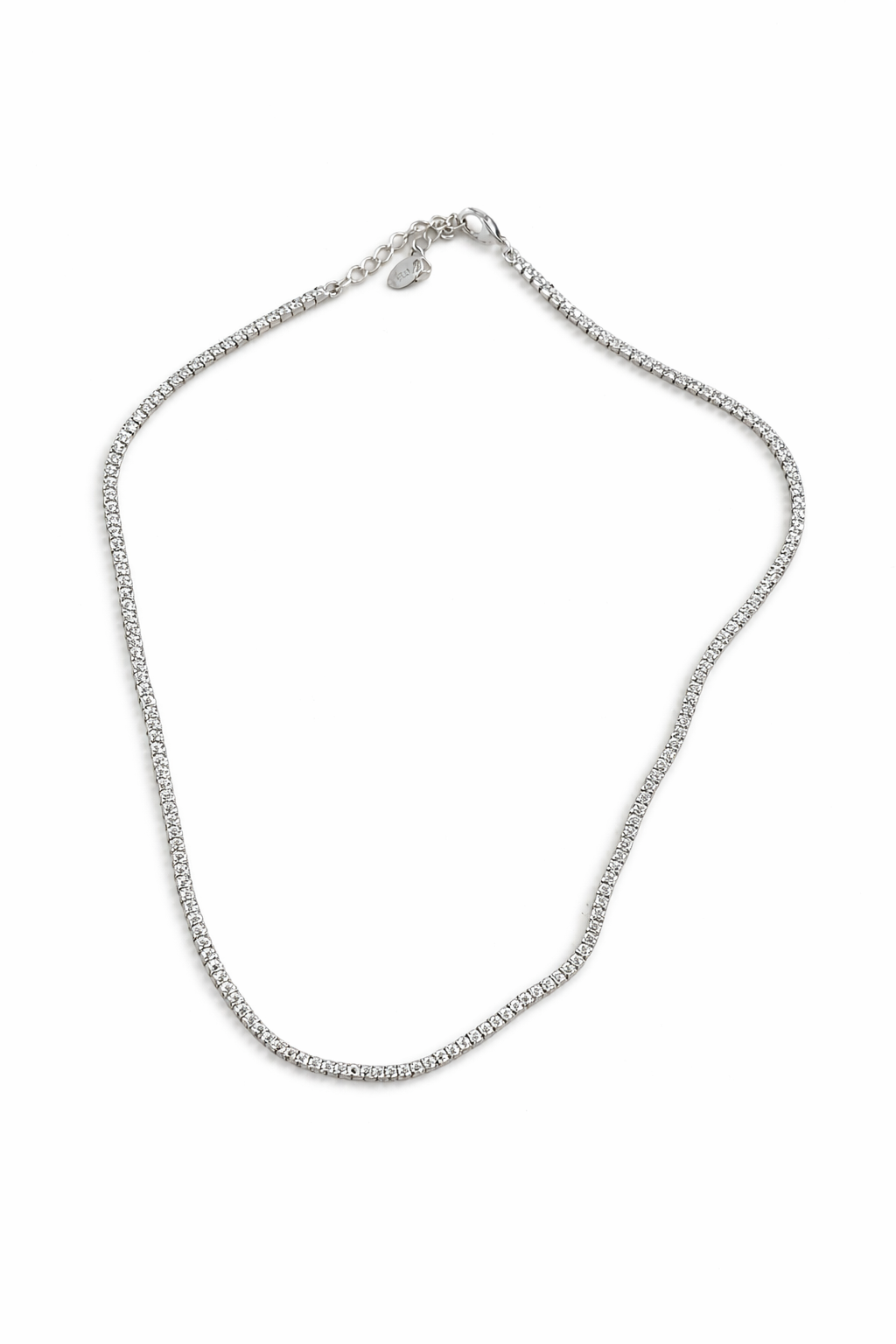 Colar de Prata 925 todo em pedras zirconias 