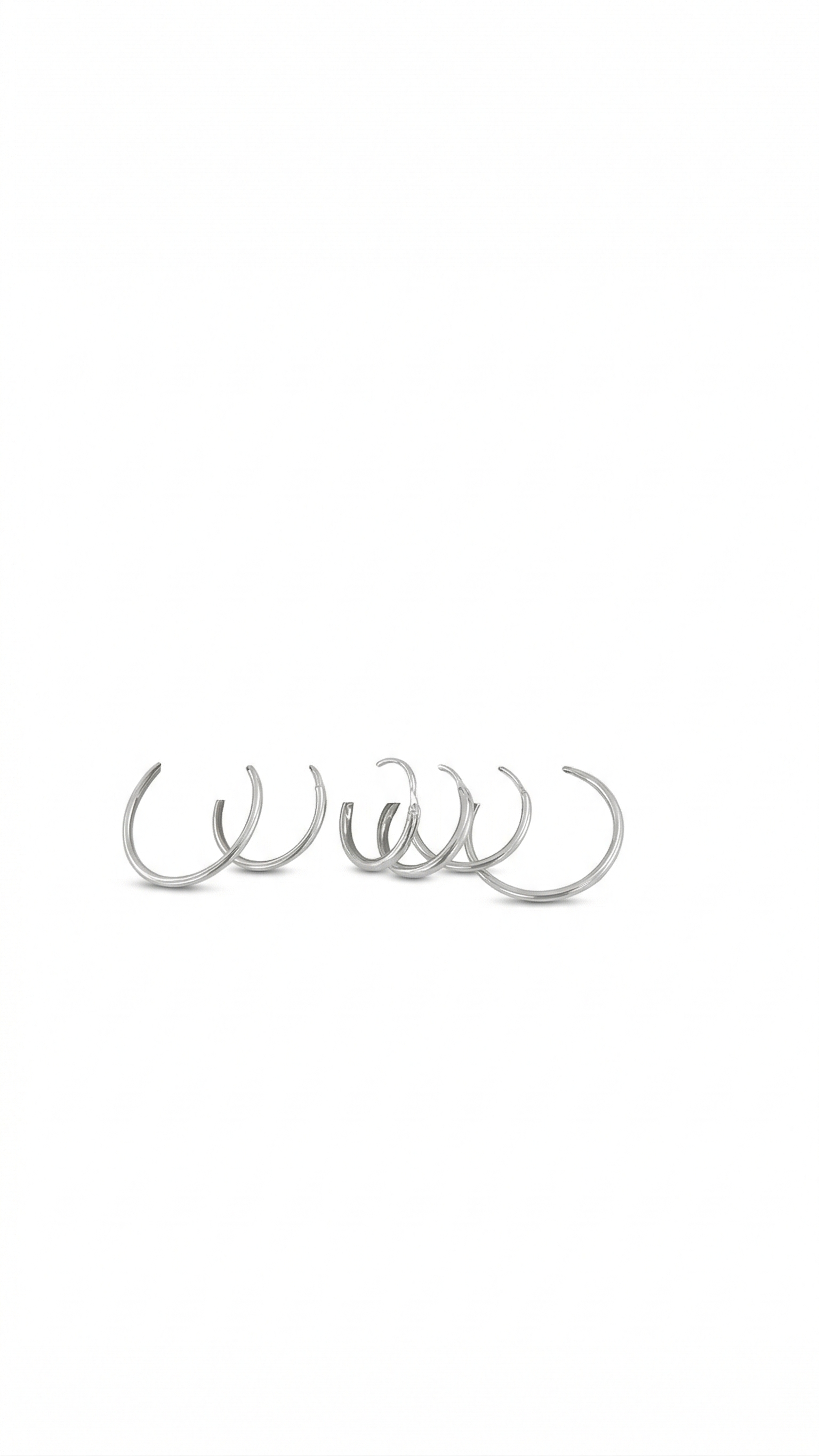 Trio de argolas Prata 925 