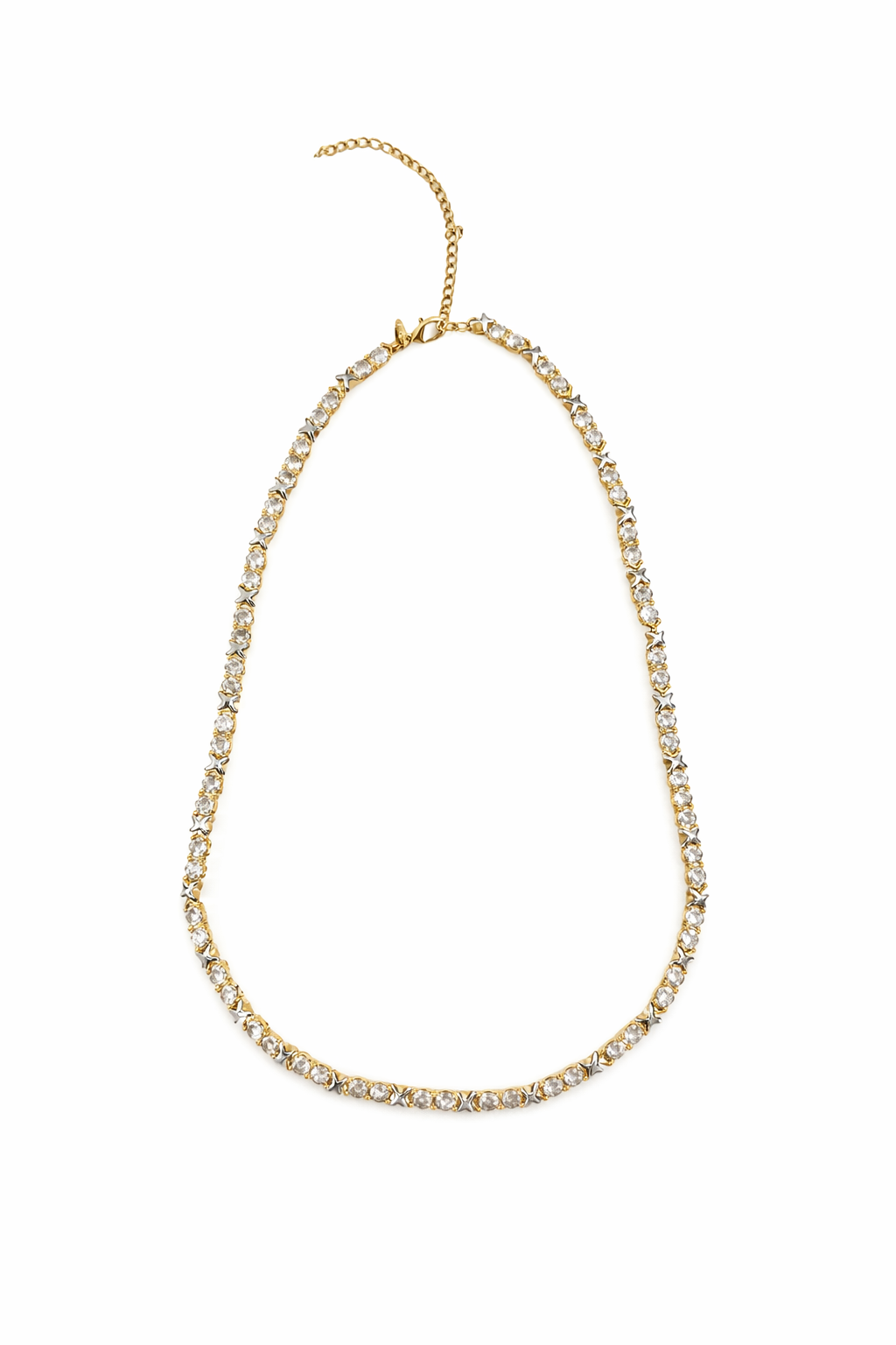 Colar de zirconias Banhado a Ouro 18k