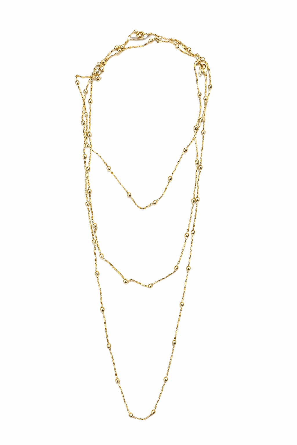 Colar de Camadas Dourado  Banhado a OURO 18K Tamanho 120  