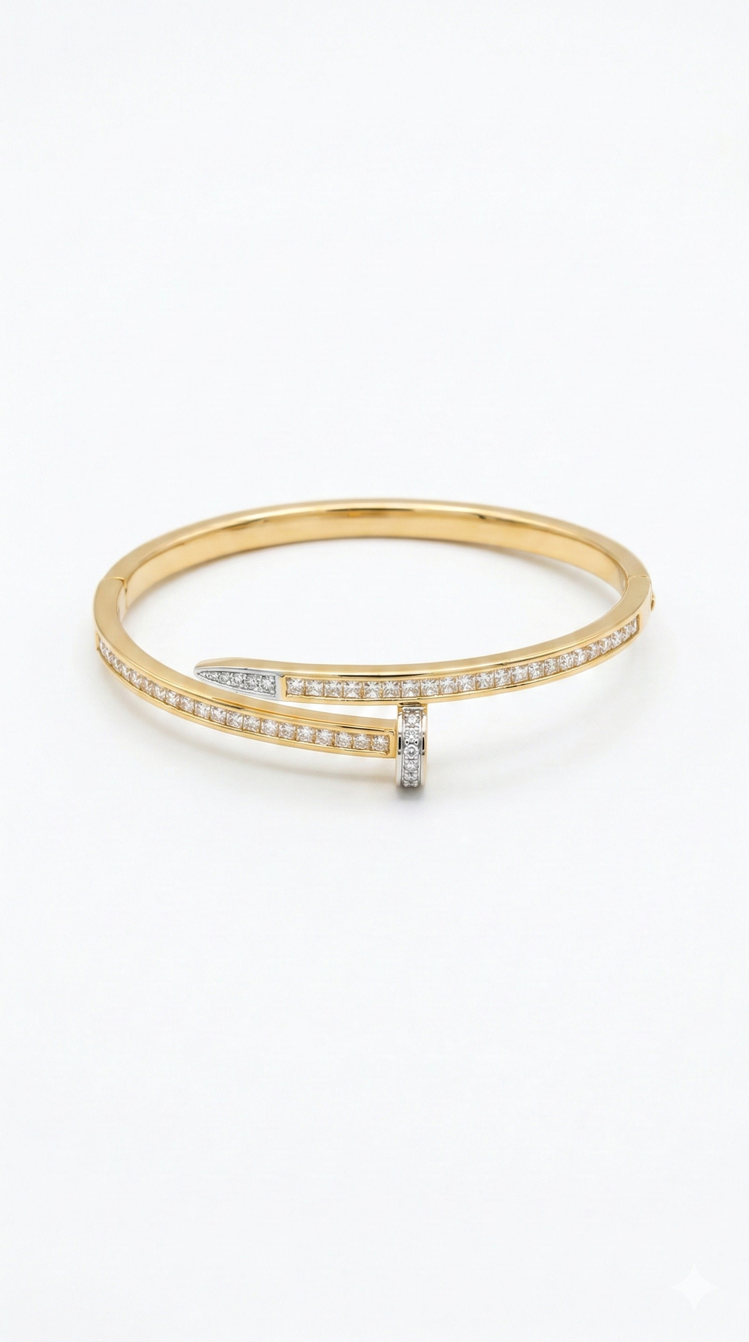 Pulseira Bracelete Banhada em ouro 18k  Dourada com pedras zirconia cravejadas