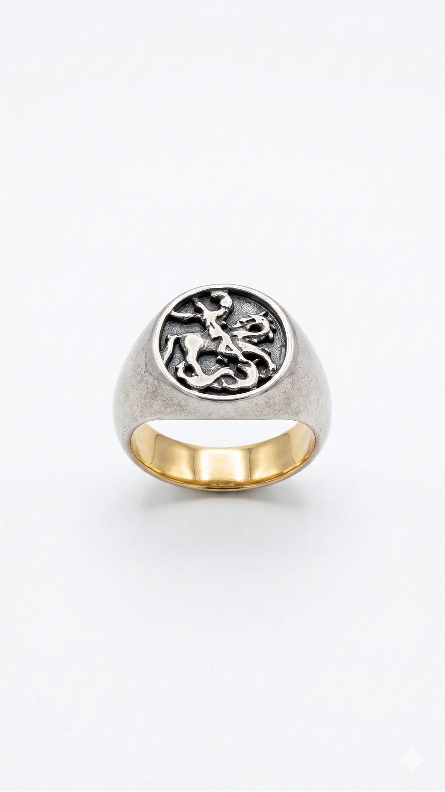 Anel Sao Jorge em Prata 925   numero 16