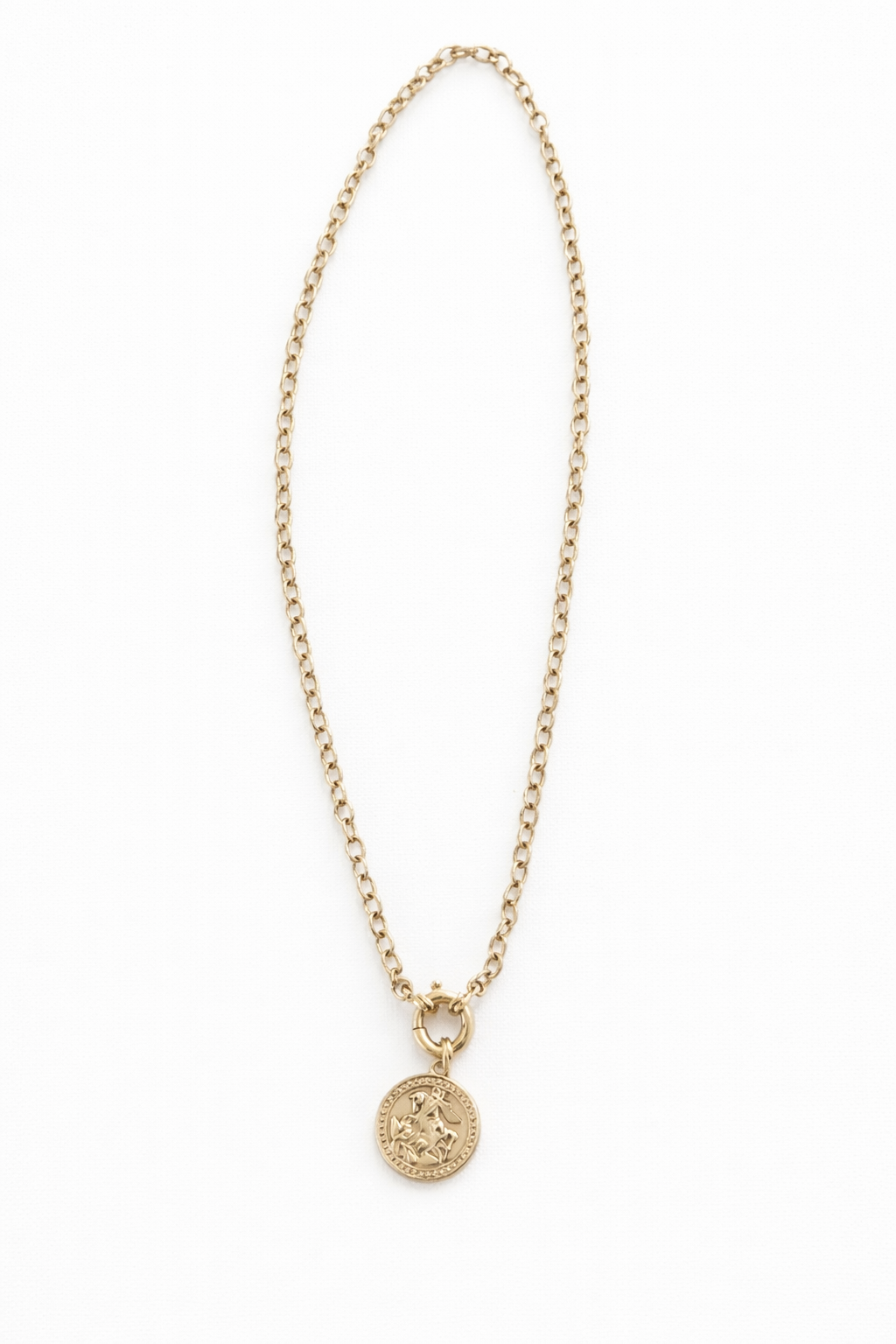 Colar Medalha Sao Jorge Banhado a ouuro 18k