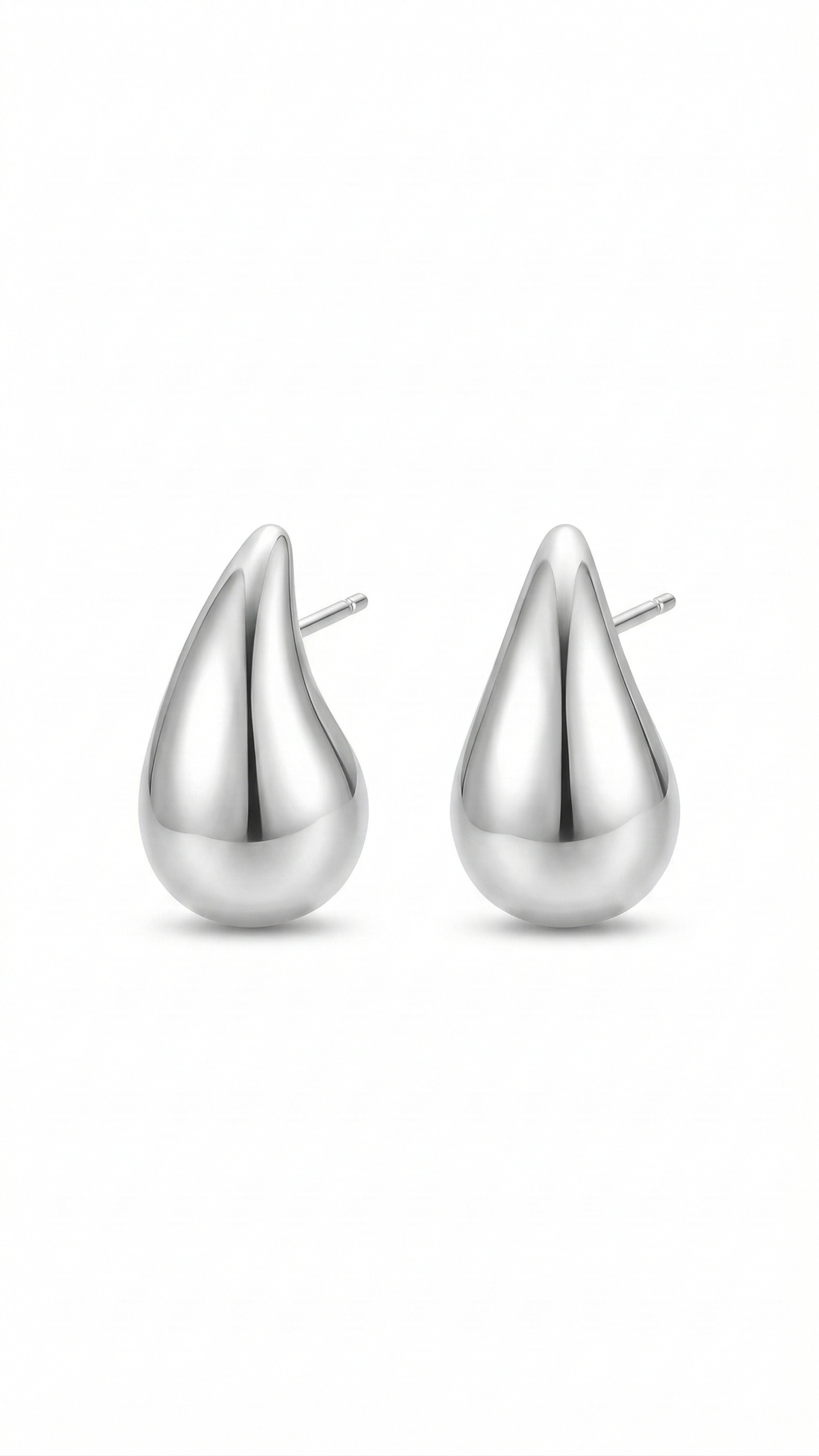 Brinco Gota em Prata Rodio 