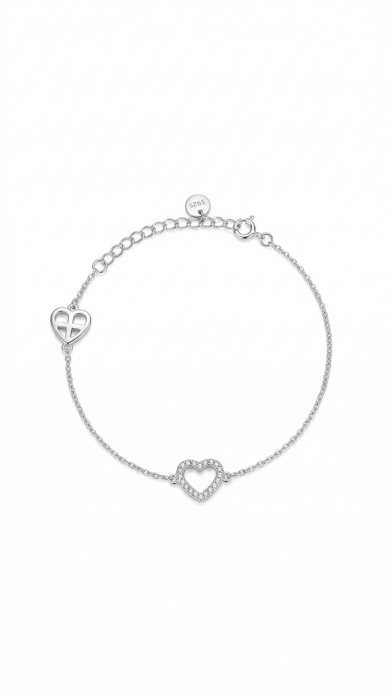 Pulseira Coração Prata 925