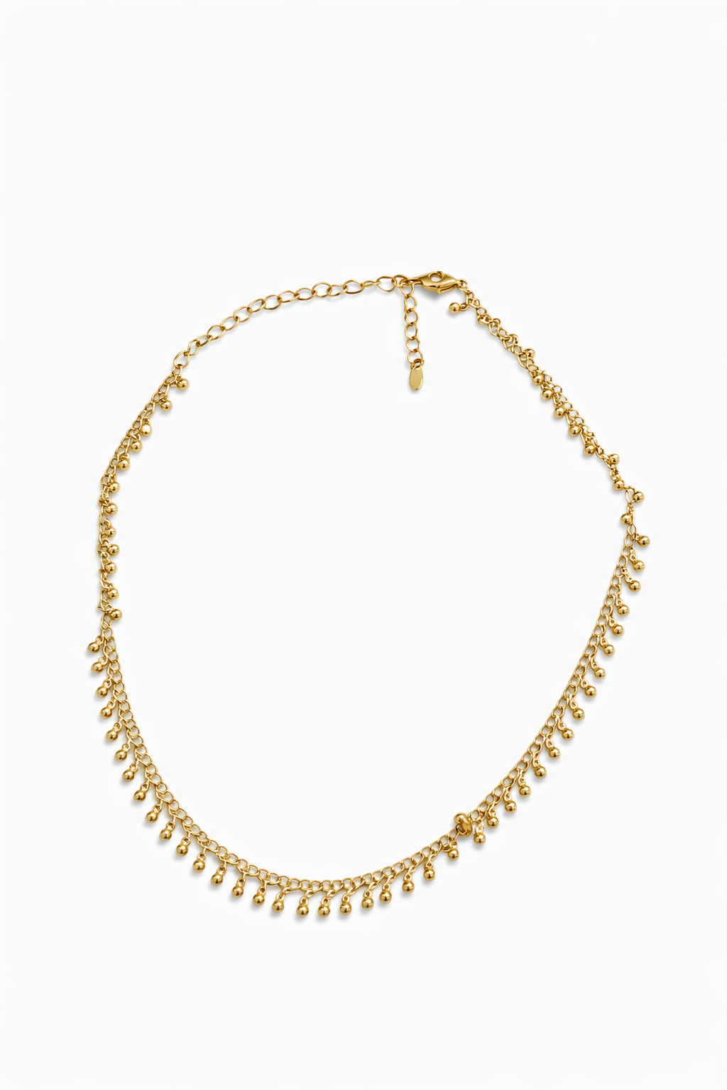 Colar Dourado Banhado ouro 18k com Pingentes bolinhas