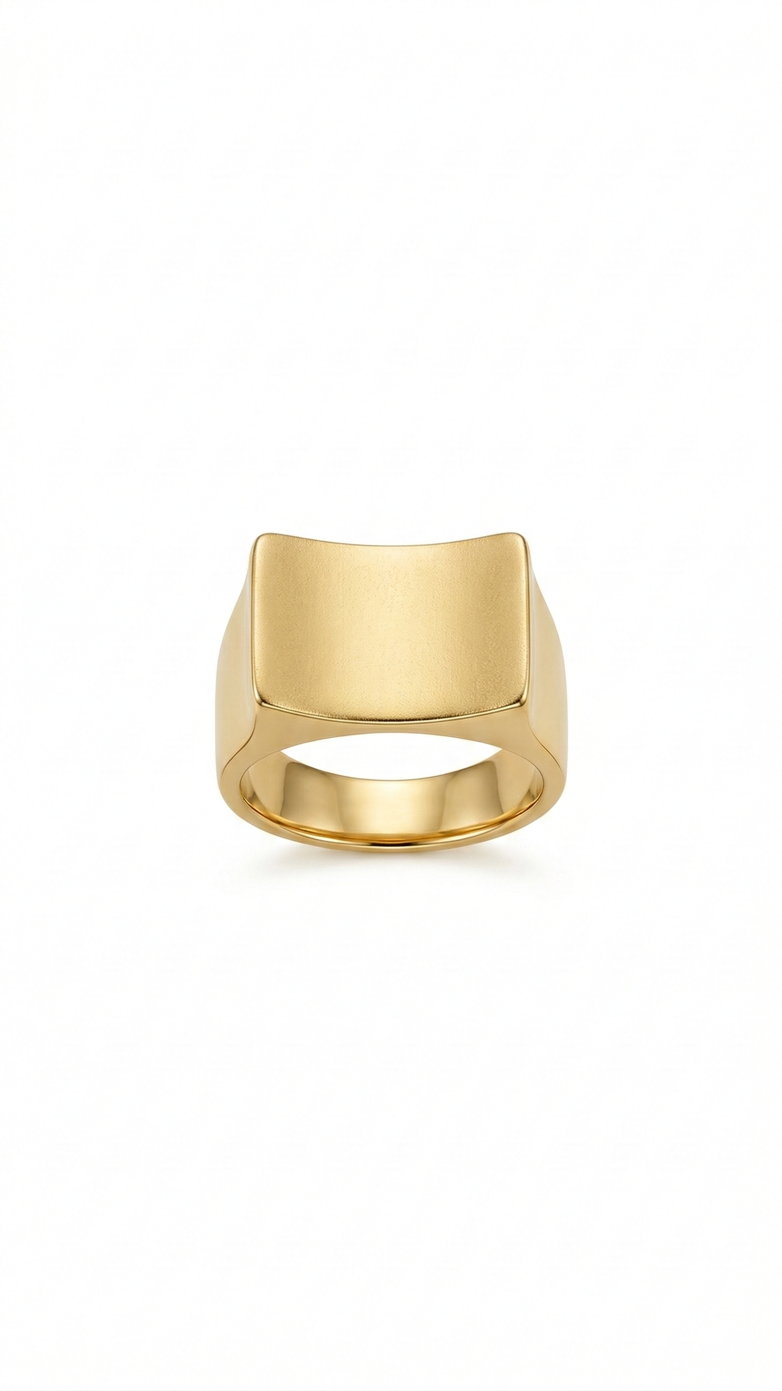 Anel Banhado a Ouro 18k  Retangular  Tamanho 20