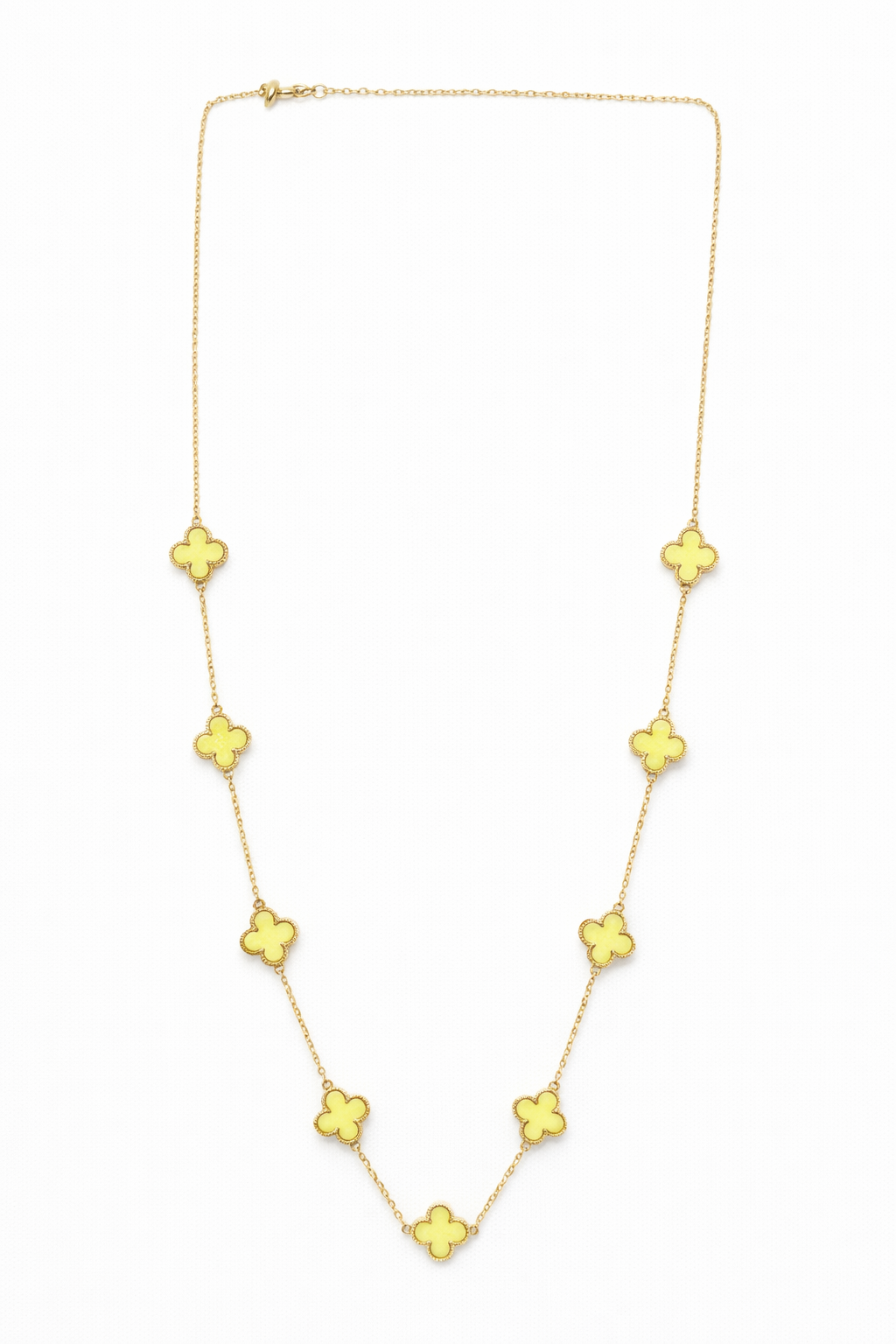 Colar Trevo verde Banhado a Ouro 18k 