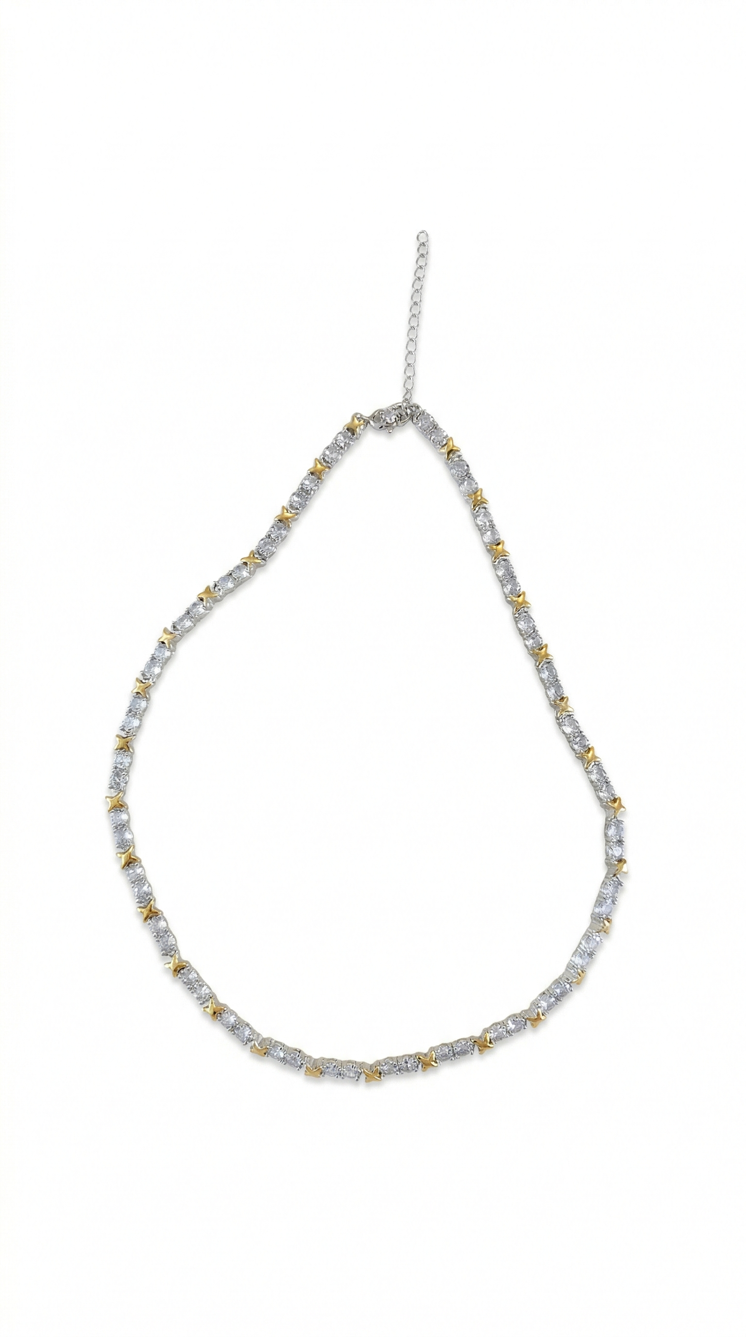 Colar de Pedras zirconia em prata