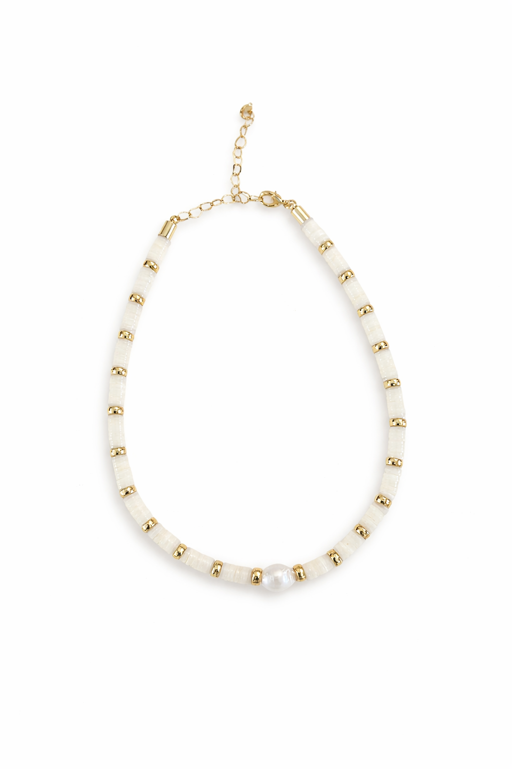 Colar Madre Perola com Banho de Ouro18k