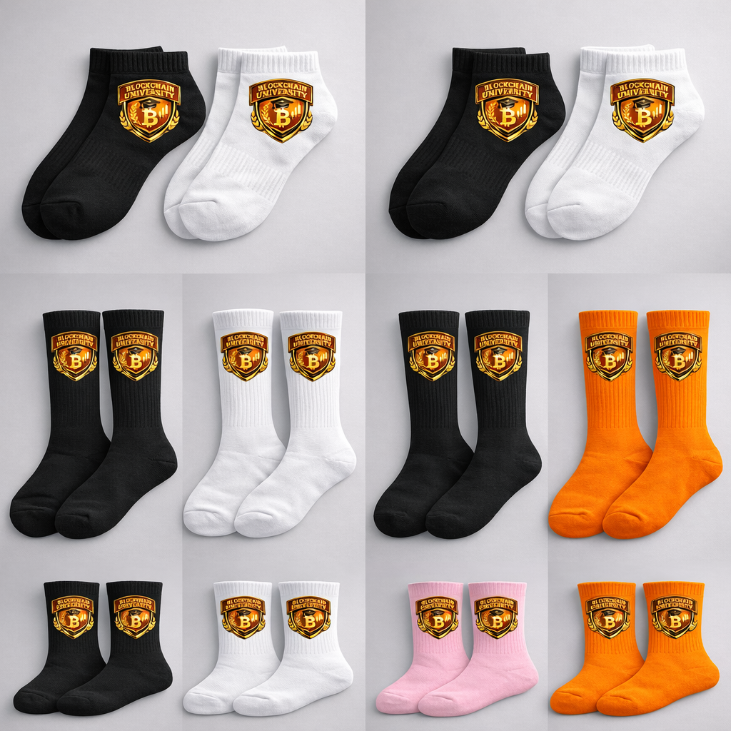 Blockchain University Socks 
